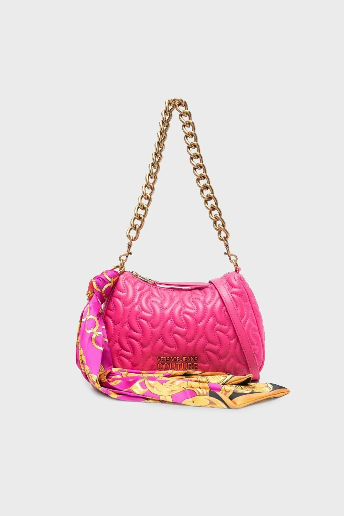 Versace Jeans Couture Logolu Fermuarlı Zincir Askılı Bayan Çanta 75VA4BA6 ZS803 455 FUŞYA - 1