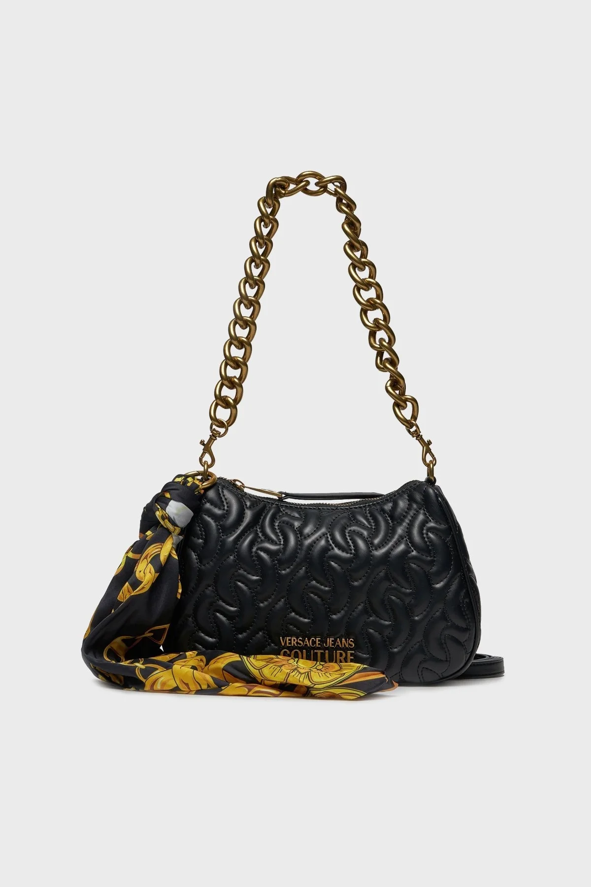 Versace Jeans Couture Logolu Fermuarlı Zincir Askılı Bayan Çanta 75VA4BA6 ZS803 899 SİYAH - 1