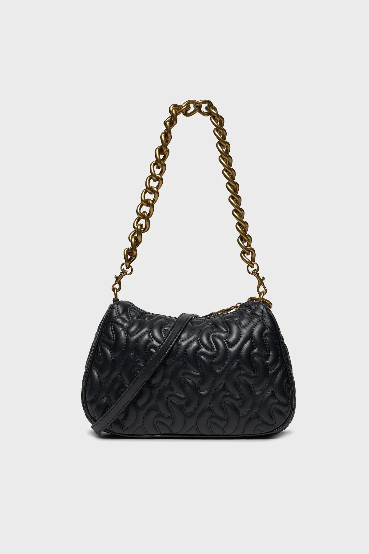 Versace Jeans Couture Logolu Fermuarlı Zincir Askılı Bayan Çanta 75VA4BA6 ZS803 899 SİYAH - 3