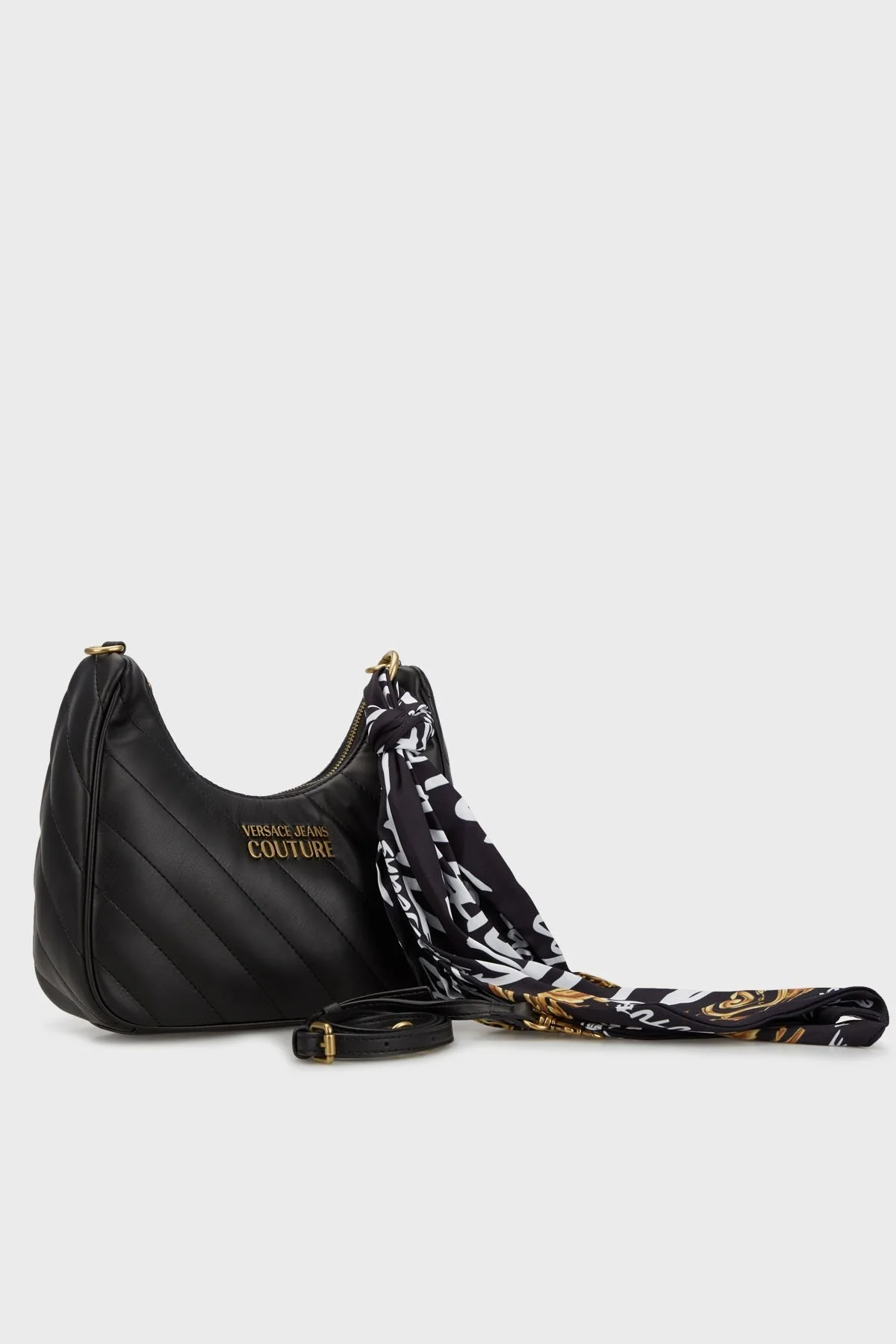 Versace Jeans Couture Logolu Fularlı Bayan Çanta 73VA4BA8 ZS409 899 SİYAH - 2