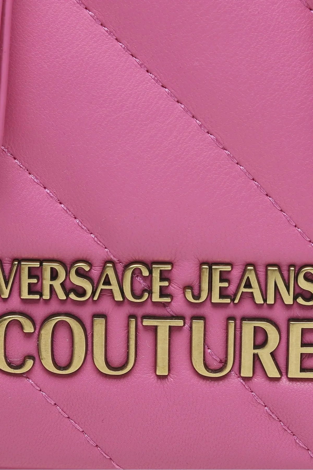 Versace Jeans Couture Logolu Fularlı Kapitone Bayan Çanta 74VA4BA7 ZS409 406 FUŞYA - 2