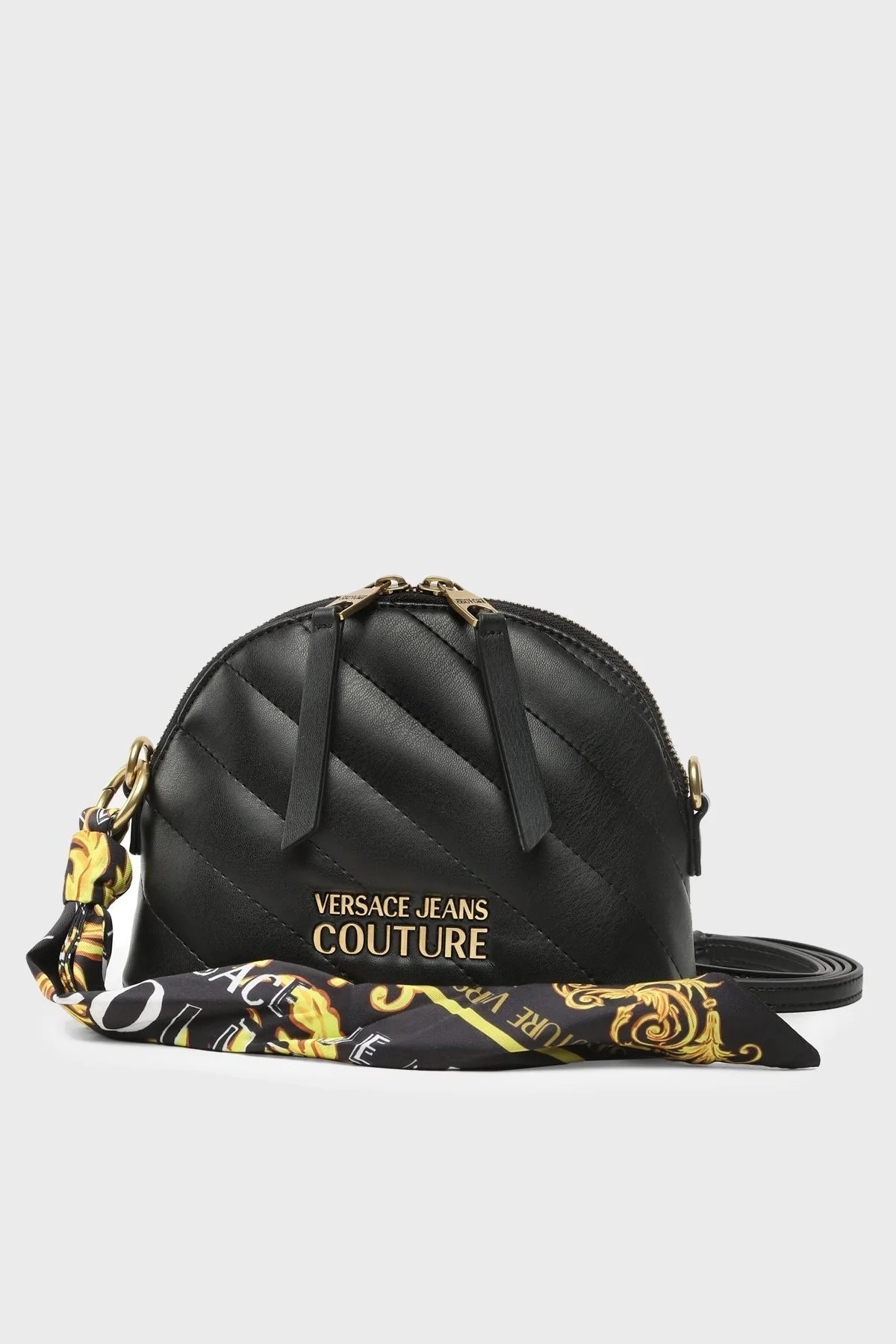 Versace Jeans Couture Logolu Fularlı Kapitone Bayan Çanta 74VA4BA7 ZS409 899 SİYAH - 1