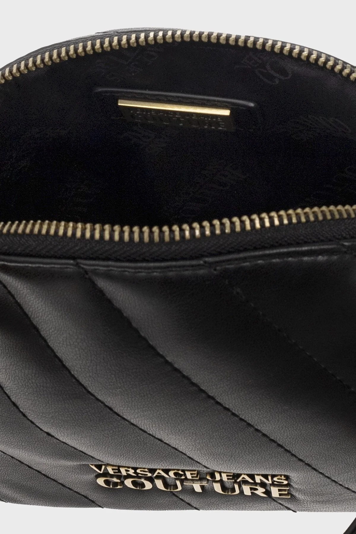 Versace Jeans Couture Logolu Fularlı Kapitone Bayan Çanta 74VA4BA7 ZS409 899 SİYAH - 5