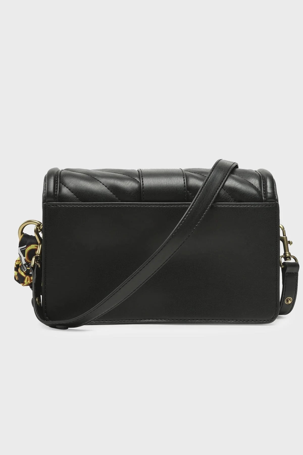 Versace Jeans Couture Logolu Fularlı Kapitoneli Bayan Çanta 74VA4BF1 ZS409 899 SİYAH - 3