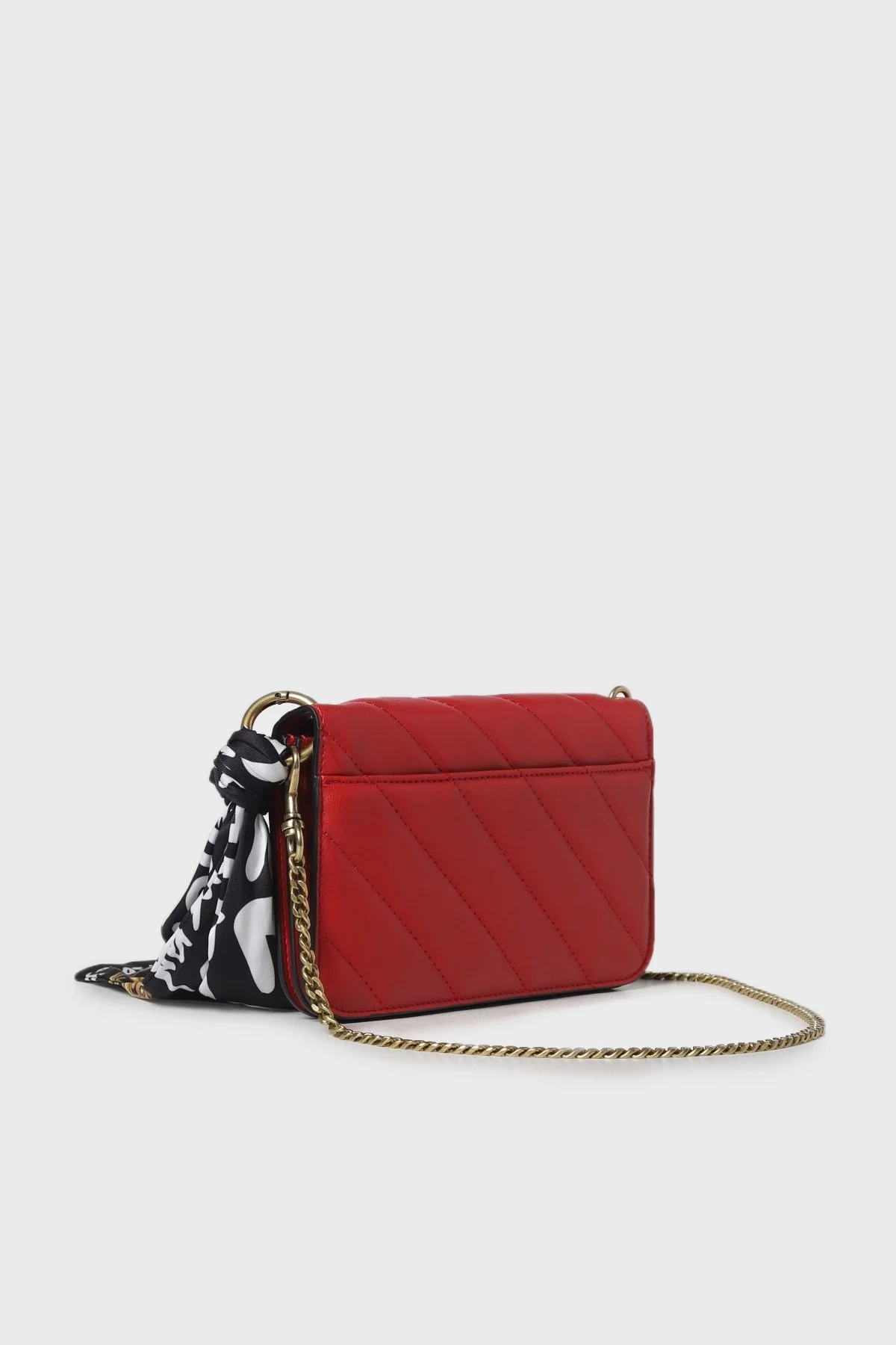 Versace Jeans Couture Logolu Fularlı Zincir Askılı Bayan Çanta 73VA5PA6 ZS409 522 BORDO - 3