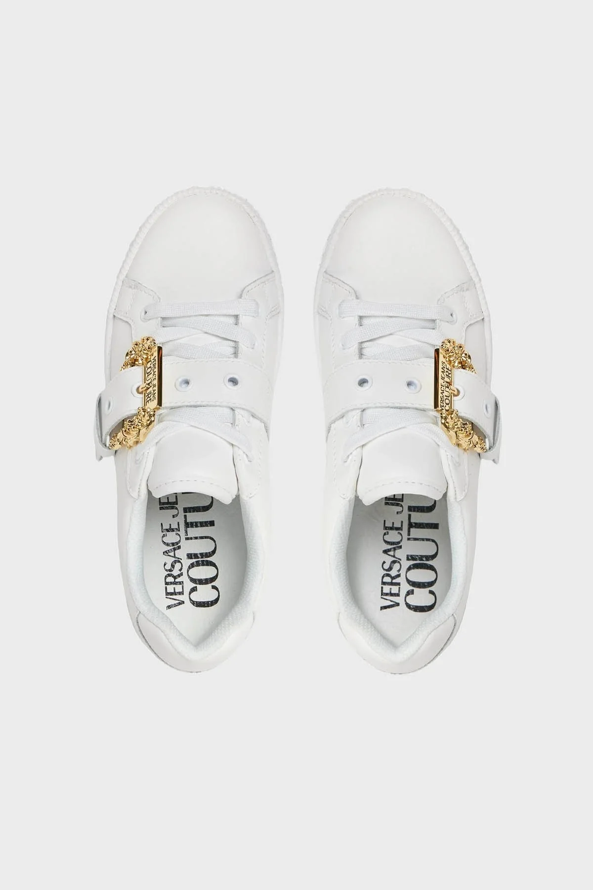 Versace Jeans Couture Logolu Hakiki Deri Sneaker Bayan Ayakkabı 75VA3SK9 ZP311 003 BEYAZ - 7