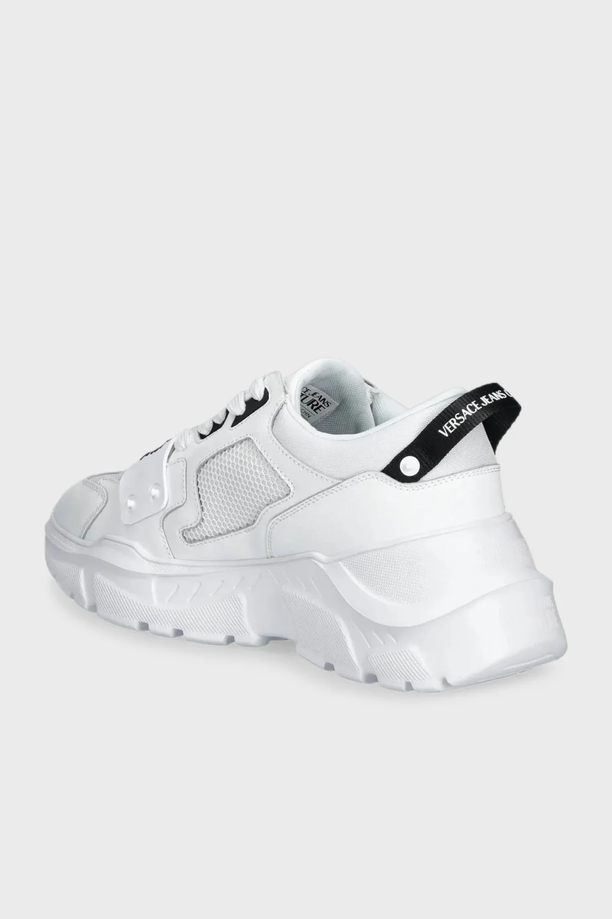 Versace Jeans Couture Logolu Kalın Taban Sneaker Erkek Ayakkabı 78YA3SC4 ZSC55 003 BEYAZ - 4