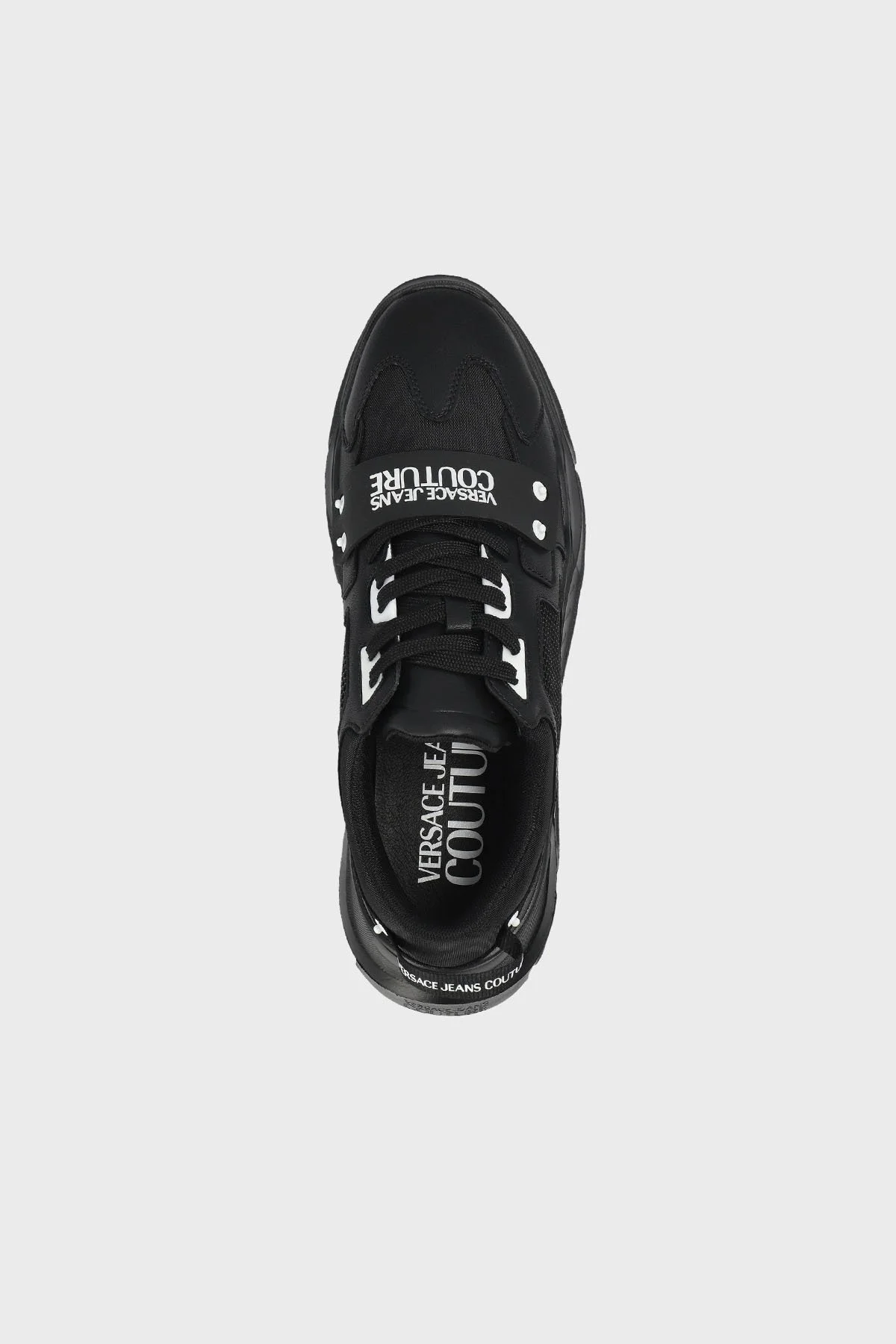 Versace Jeans Couture Logolu Kalın Taban Sneaker Erkek Ayakkabı 78YA3SC4 ZSC55 899 SİYAH - 5