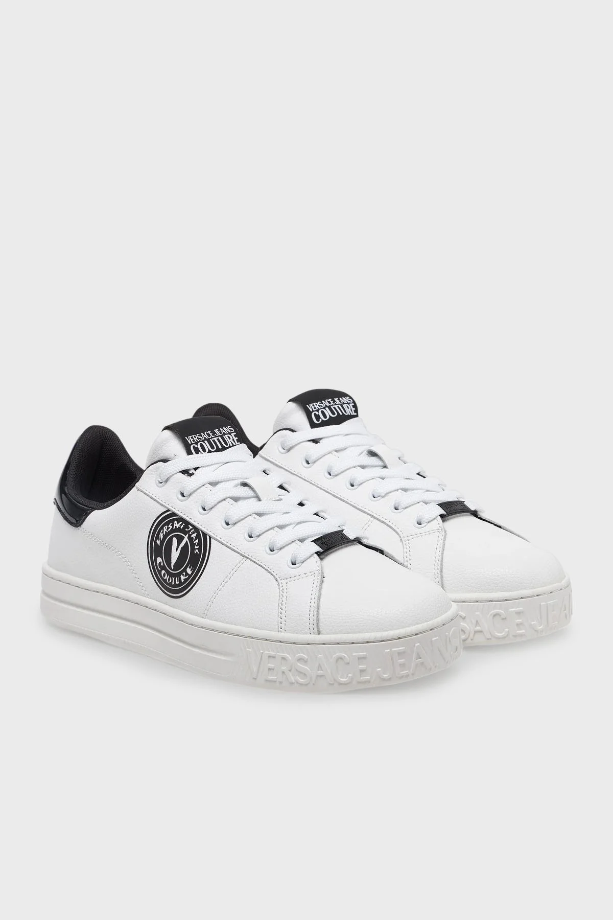 Versace Jeans Couture Logolu Kalın Taban Sneaker Erkek Ayakkabı 78YA3SK1 ZPB01 003 BEYAZ - 2