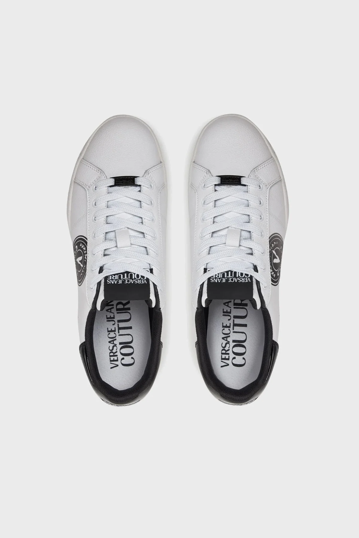 Versace Jeans Couture Logolu Kalın Taban Sneaker Erkek Ayakkabı 78YA3SK1 ZPB01 003 BEYAZ - 3