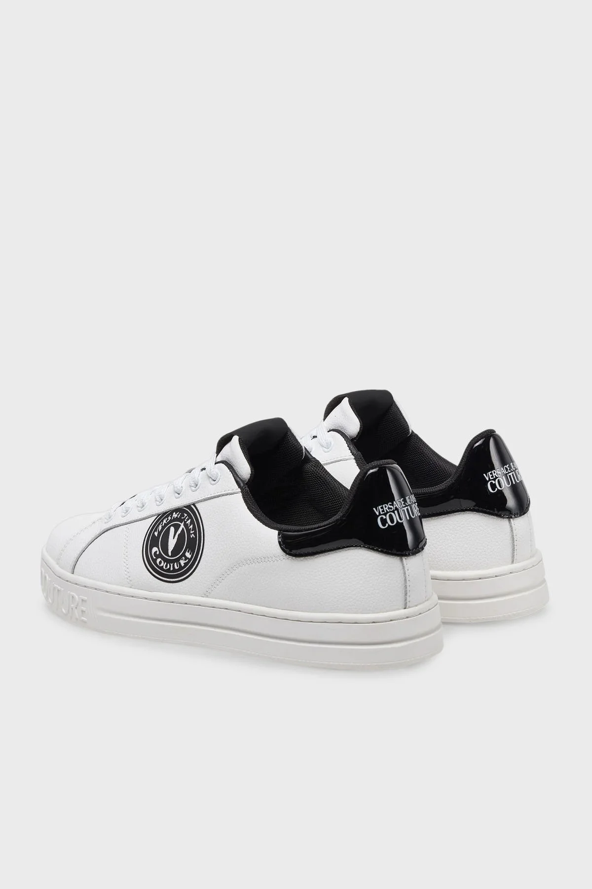 Versace Jeans Couture Logolu Kalın Taban Sneaker Erkek Ayakkabı 78YA3SK1 ZPB01 003 BEYAZ - 4