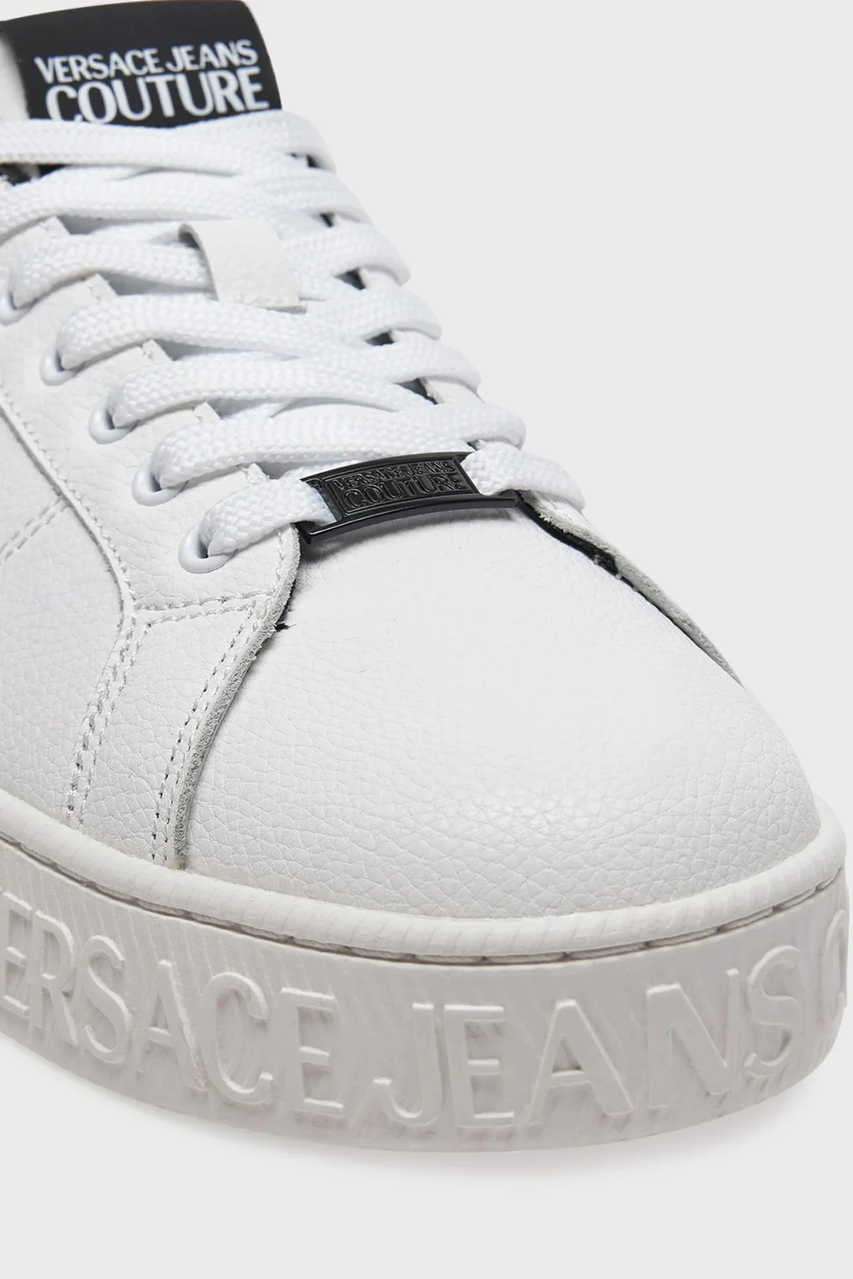 Versace Jeans Couture Logolu Kalın Taban Sneaker Erkek Ayakkabı 78YA3SK1 ZPB01 003 BEYAZ - 5