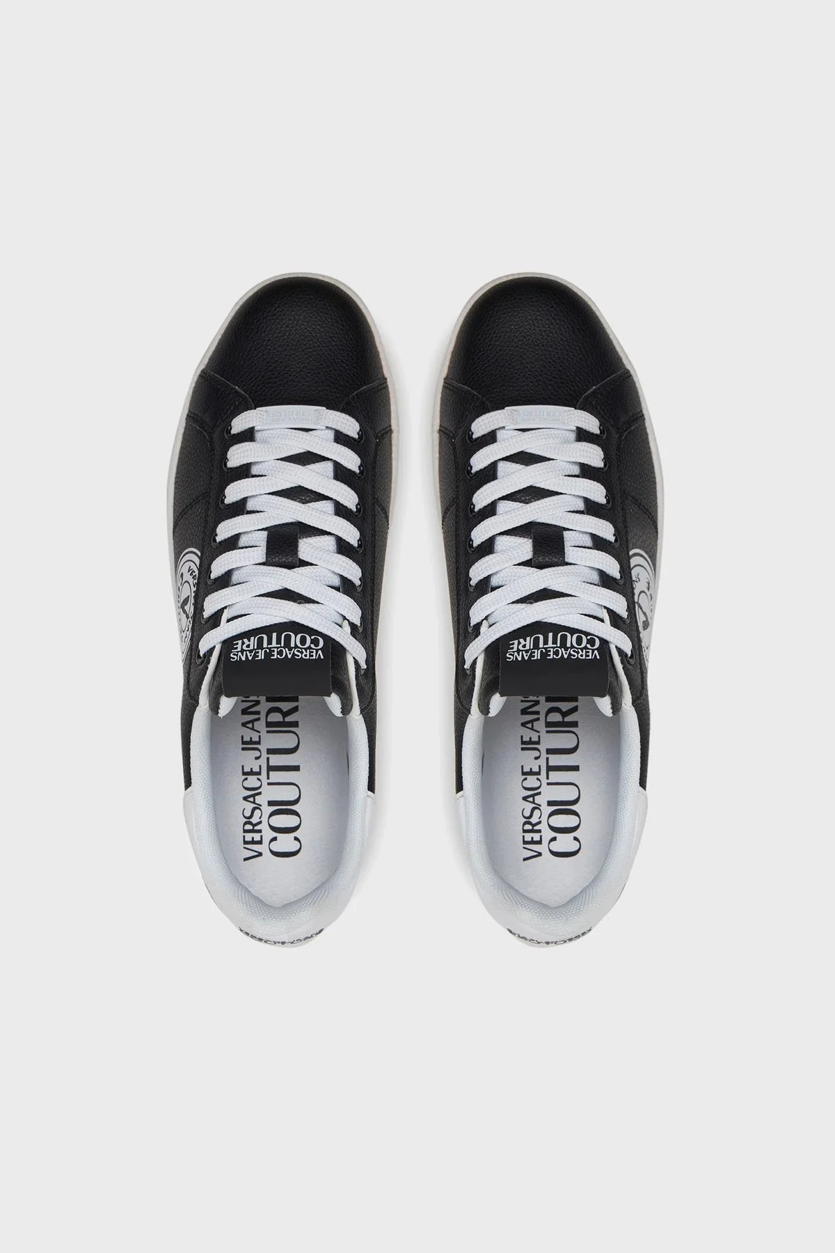 Versace Jeans Couture Logolu Kalın Taban Sneaker Erkek Ayakkabı 78YA3SK1 ZPB01 899 SİYAH - 4