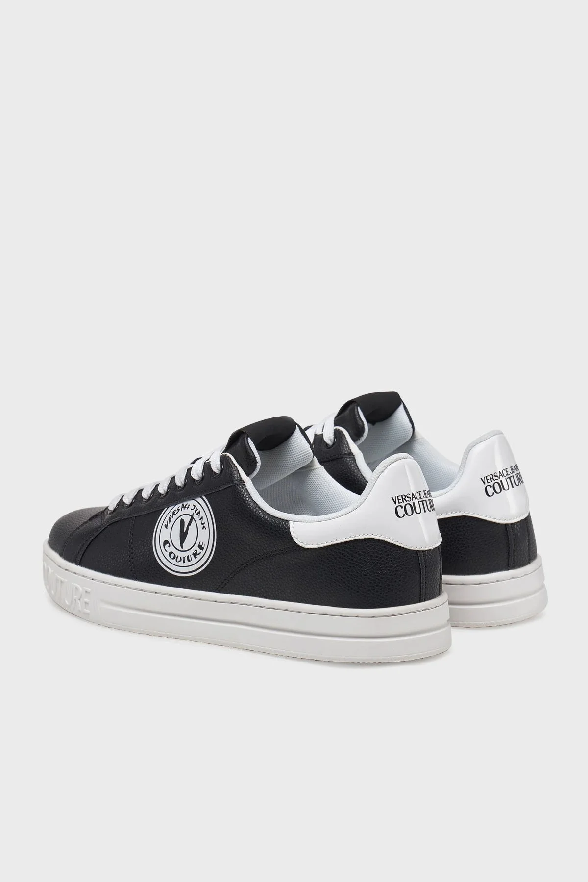 Versace Jeans Couture Logolu Kalın Taban Sneaker Erkek Ayakkabı 78YA3SK1 ZPB01 899 SİYAH - 9