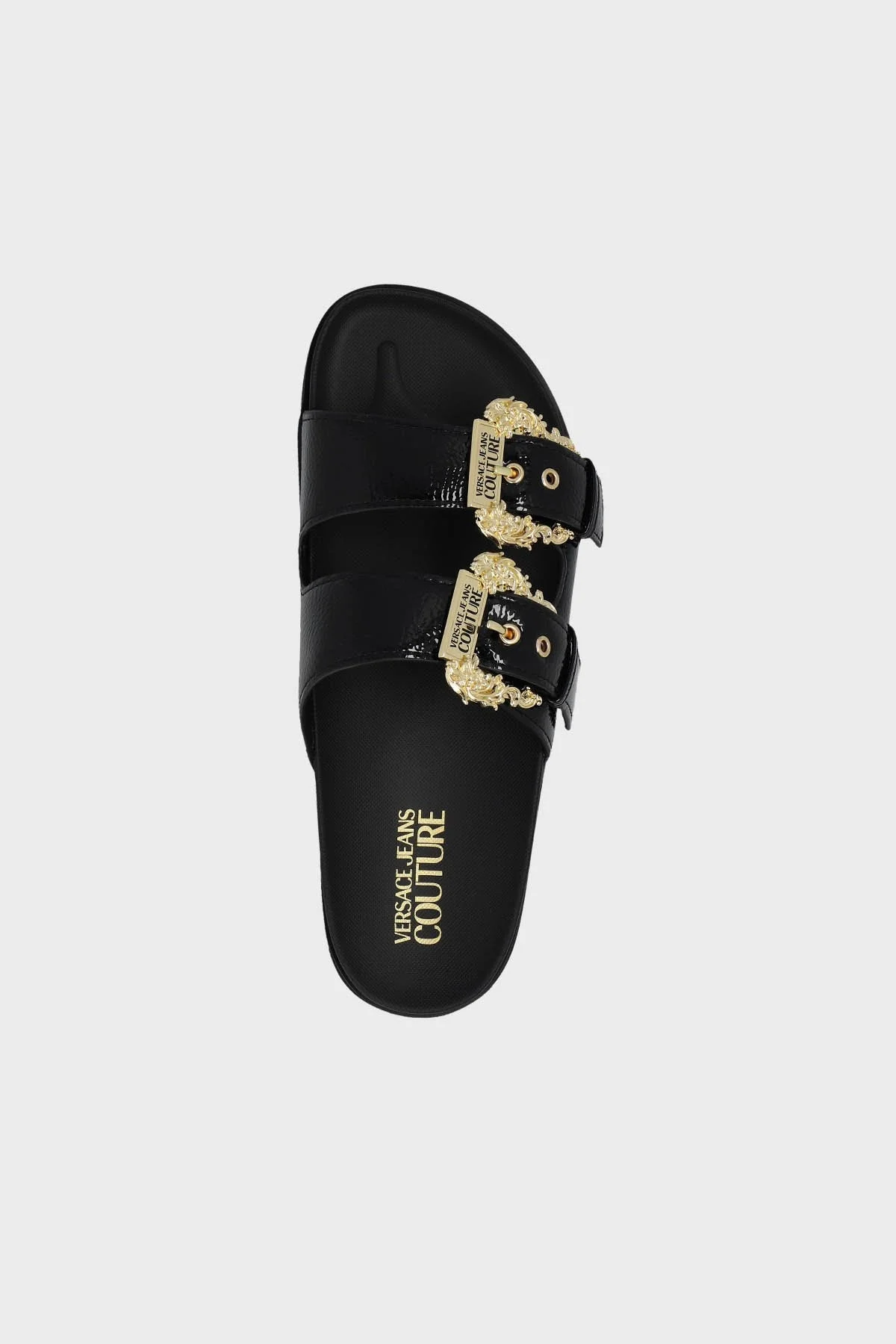 Versace Jeans Couture Logolu Kalın Tabanlı Bayan Terlik 74VA3SM1 ZS539 899 SİYAH - 5