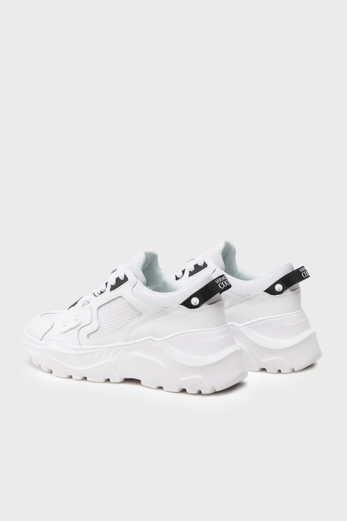 Versace Jeans Couture Logolu Kalın Tabanlı Hakiki Deri Sneaker Erkek Ayakkabı 74YA3SC4 ZP253 003 BEYAZ - 2