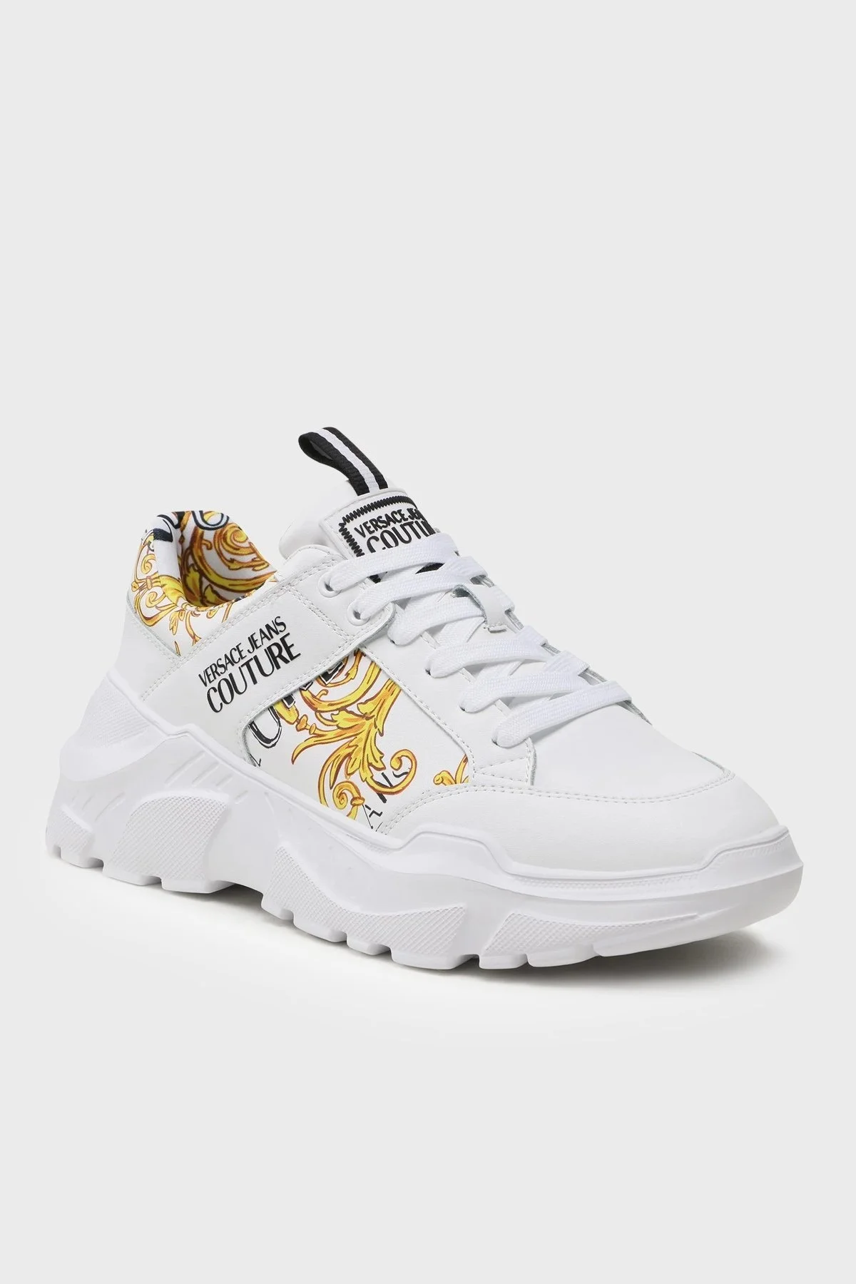 Versace Jeans Couture Logolu Kalın Tabanlı Sneaker Erkek Ayakkabı 74YA3SC2 ZP252 G03 BEYAZ - 2