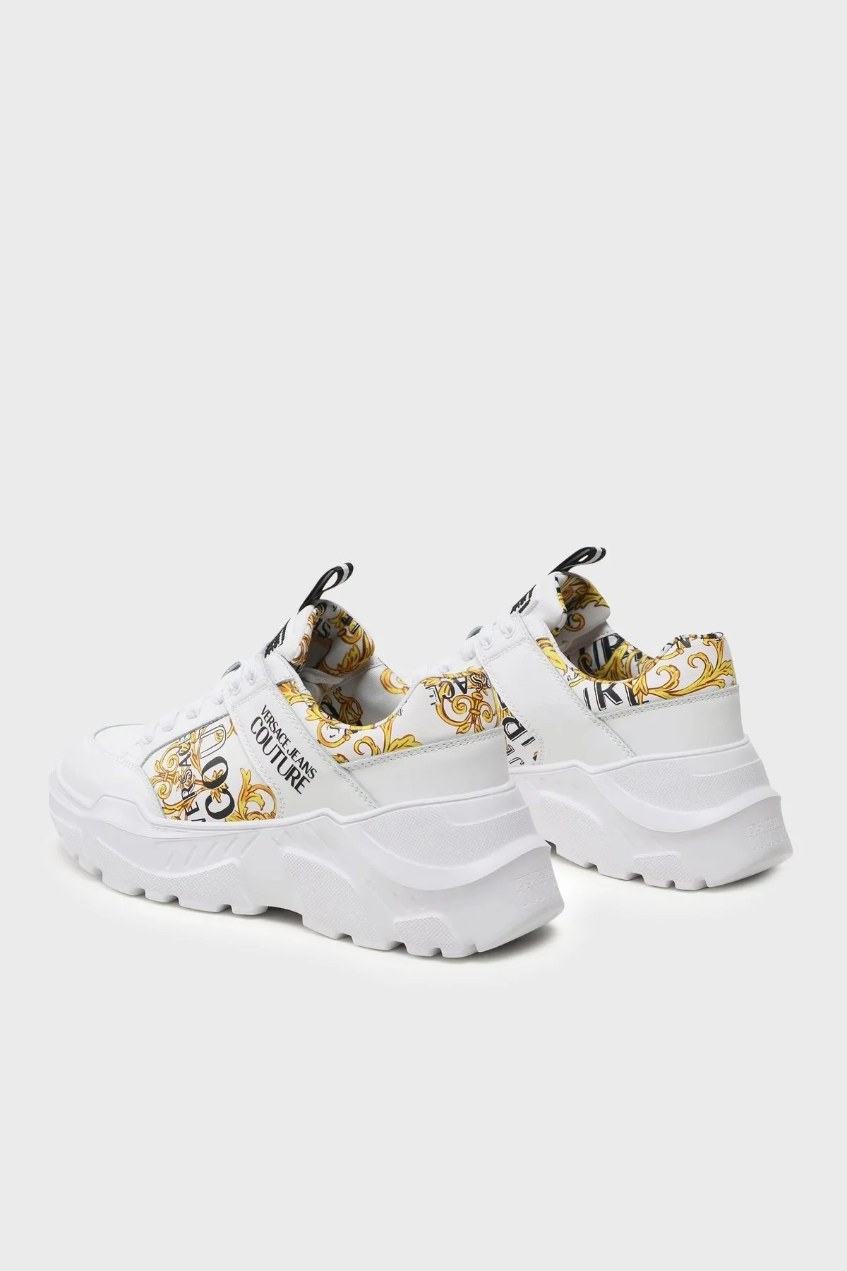 Versace Jeans Couture Logolu Kalın Tabanlı Sneaker Erkek Ayakkabı 74YA3SC2 ZP252 G03 BEYAZ - 3