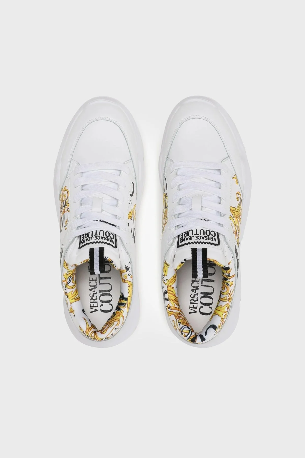 Versace Jeans Couture Logolu Kalın Tabanlı Sneaker Erkek Ayakkabı 74YA3SC2 ZP252 G03 BEYAZ - 5