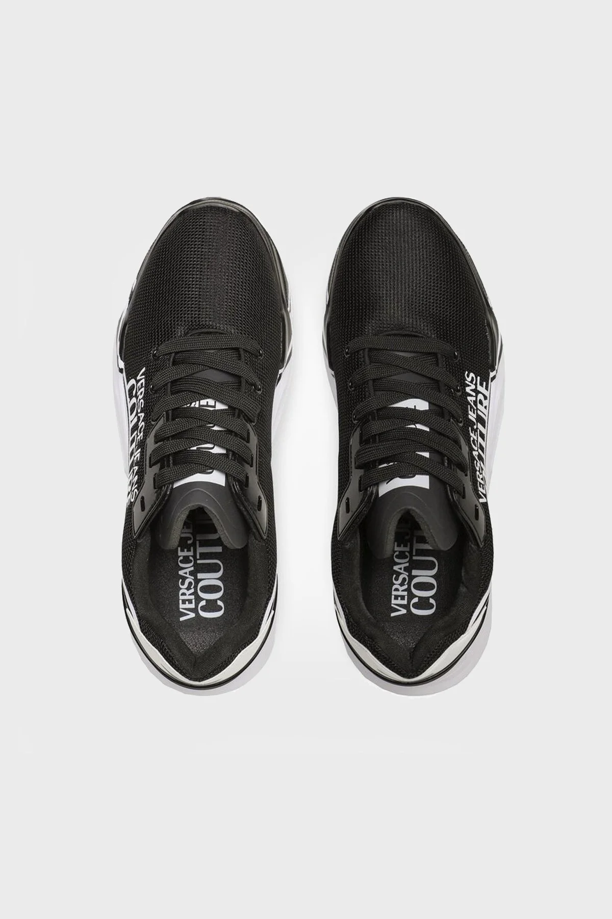 Versace Jeans Couture Logolu Kalın Tabanlı Sneaker Erkek Ayakkabı 74YA3SCC ZS699 L01 BEYAZ-SİYAH - 5