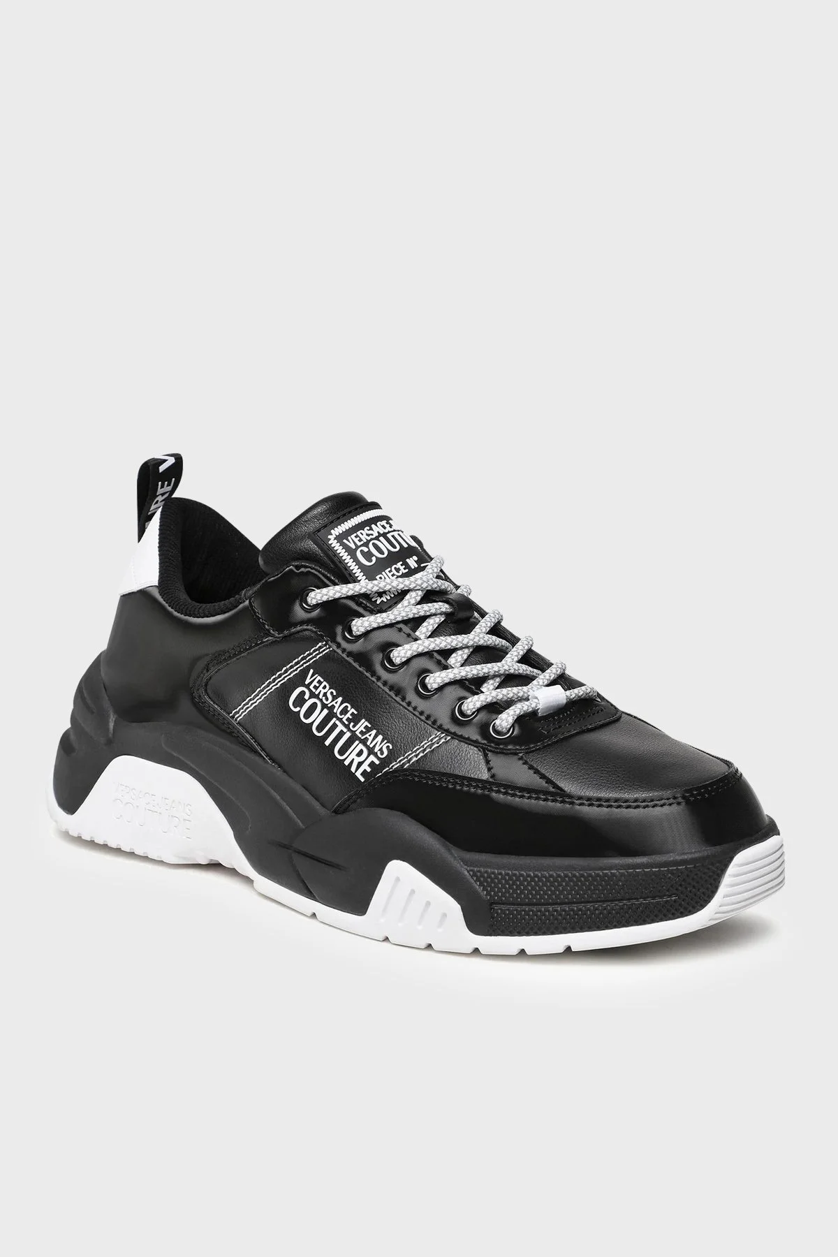 Versace Jeans Couture Logolu Kalın Tabanlı Sneaker Erkek Ayakkabı 74YA3SF1 ZS701 899 SİYAH - 3