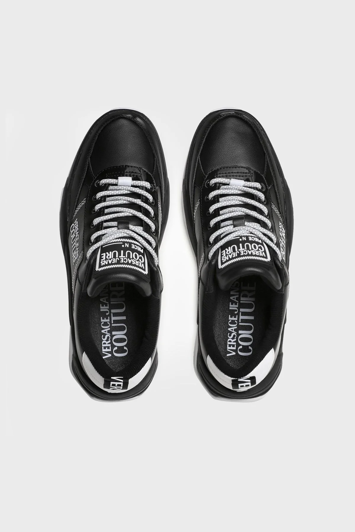 Versace Jeans Couture Logolu Kalın Tabanlı Sneaker Erkek Ayakkabı 74YA3SF1 ZS701 899 SİYAH - 4