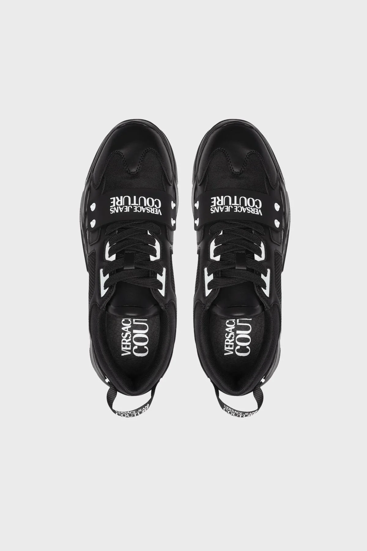 Versace Jeans Couture Logolu Kalın Tabanlı Sneaker Erkek Ayakkabı 75YA3SC4 ZP325 899 SİYAH - 5