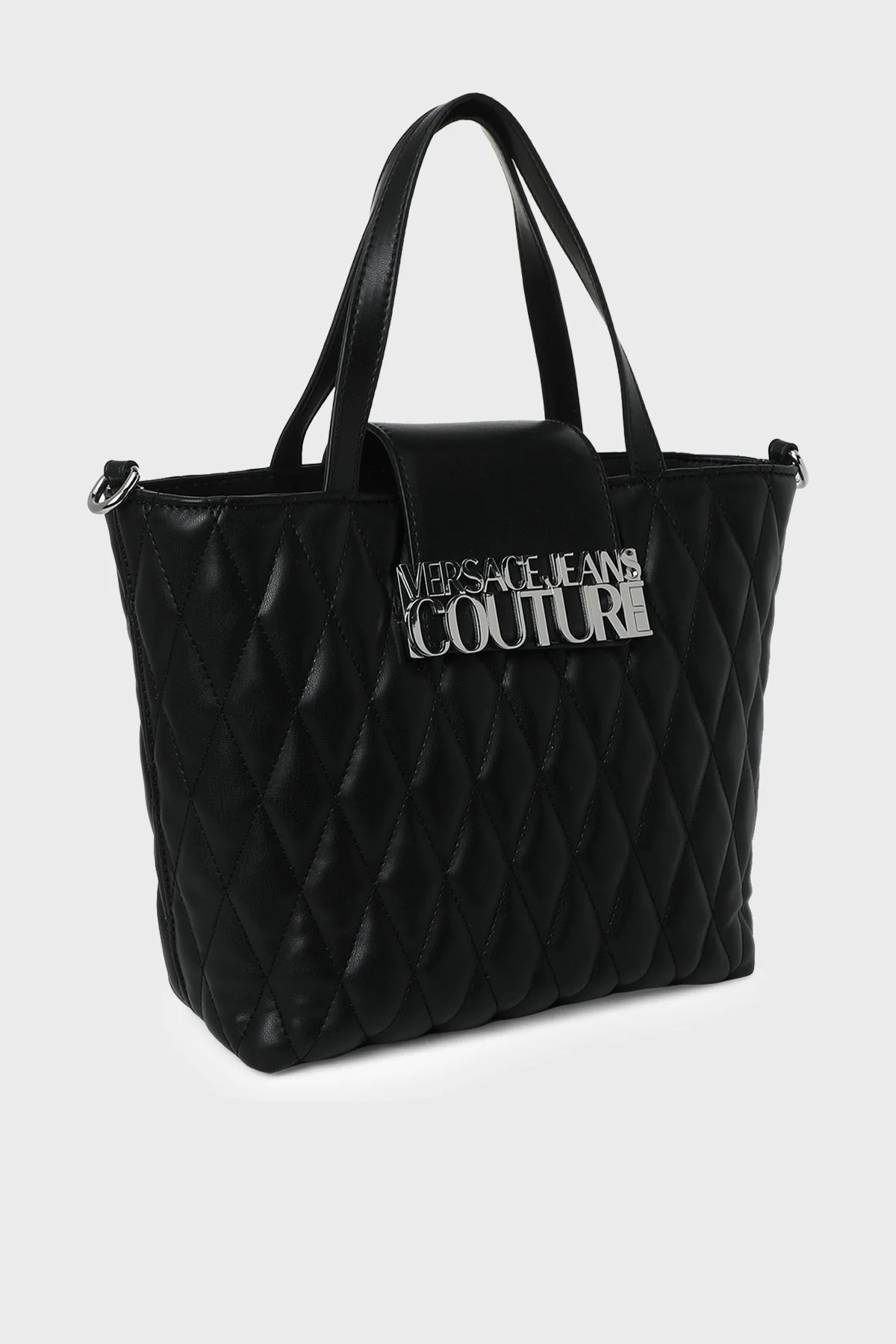 Versace Jeans Couture Logolu Kapitone Bayan Çanta 74VA4BBA ZS409 899 SİYAH - 6