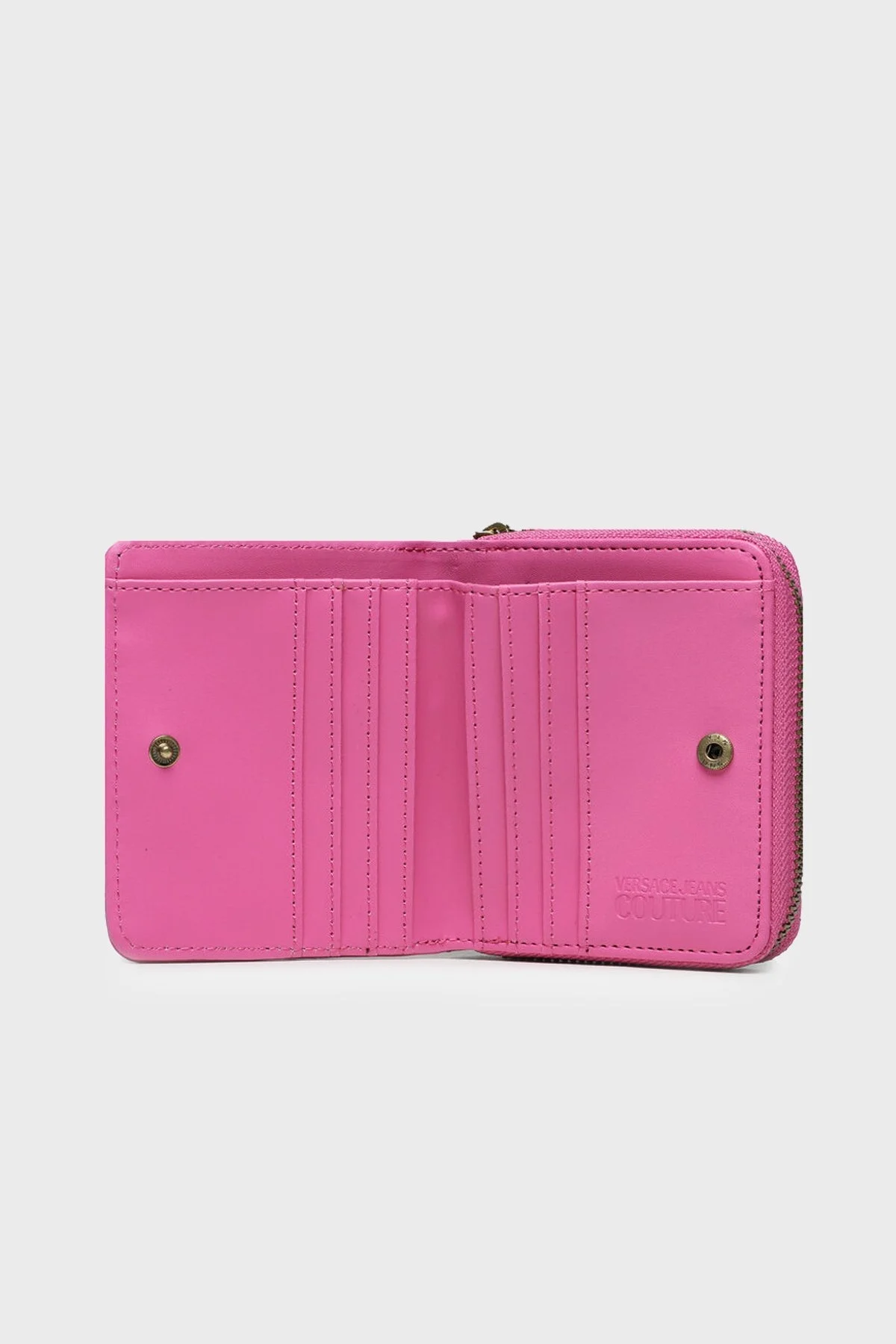 Versace Jeans Couture Logolu Kapitone Bayan Cüzdan 74VA5PA2 ZS409 406 FUŞYA - 4