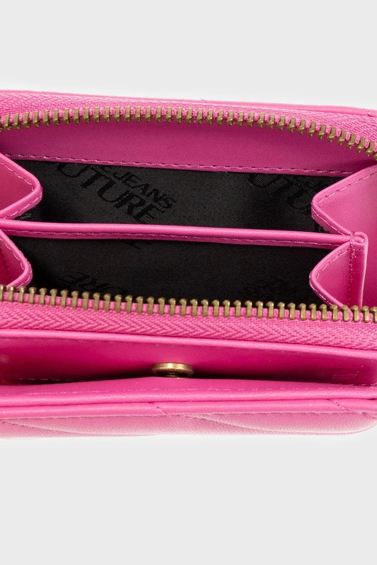 Versace Jeans Couture Logolu Kapitone Bayan Cüzdan 74VA5PA2 ZS409 406 FUŞYA - 5