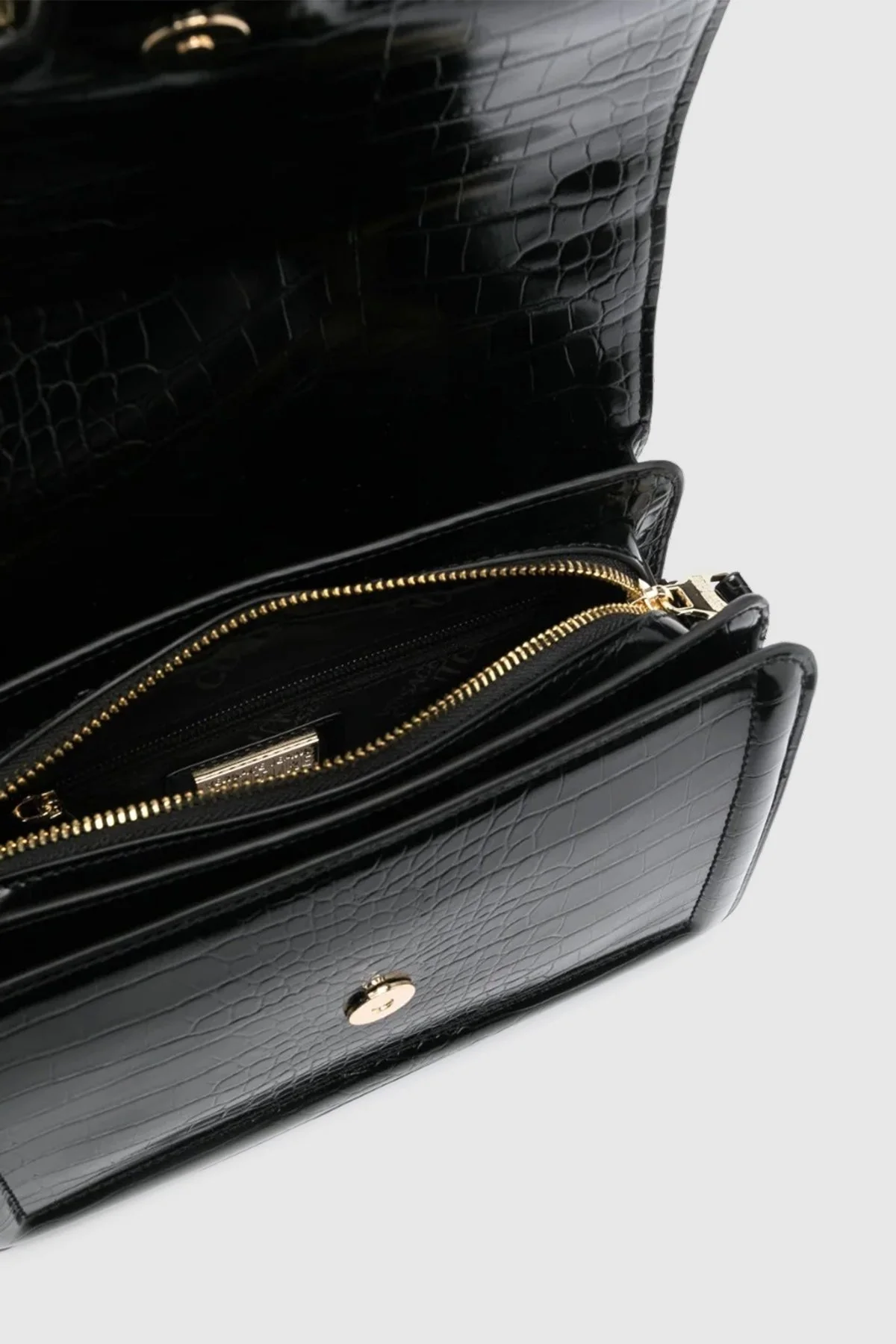 Versace Jeans Couture Logolu Mini Cüzdanlı Çıkarılabilir Omuz Askılı Bayan Çanta 74VA4BF1 ZS578 899 SİYAH - 5