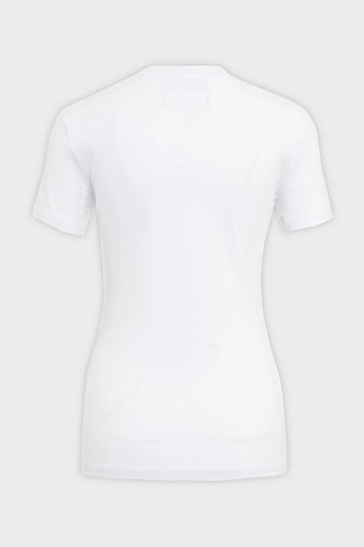 Versace Jeans Couture Logolu Pamuklu Bisiklet Yaka Slim Fit Bayan T Shirt 76HAH6A8 J0020 003 BEYAZ - 2