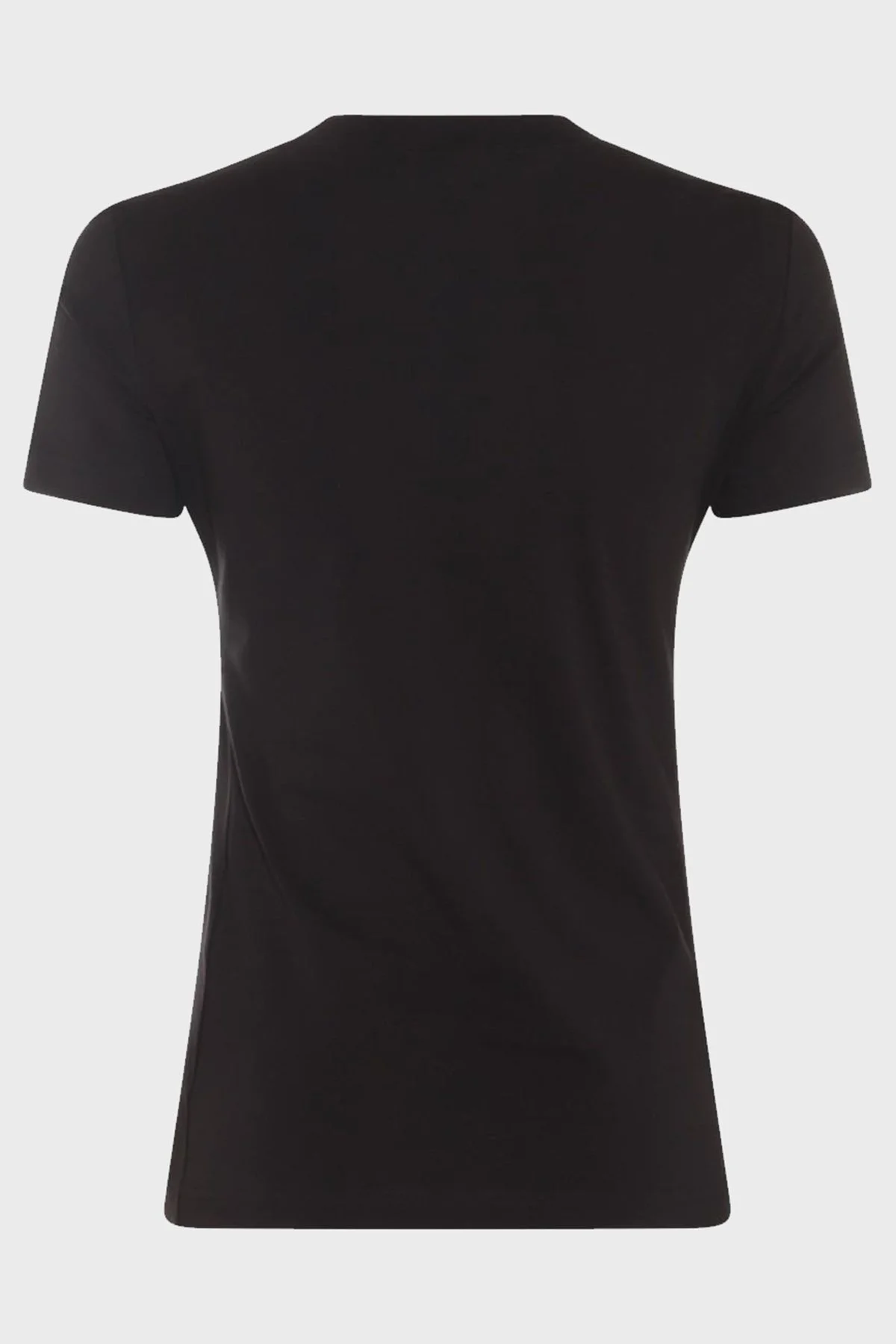 Versace Jeans Couture Logolu Pamuklu Bisiklet Yaka Slim Fit Bayan T Shirt 76HAH6A8 J0020 899 SİYAH - 2