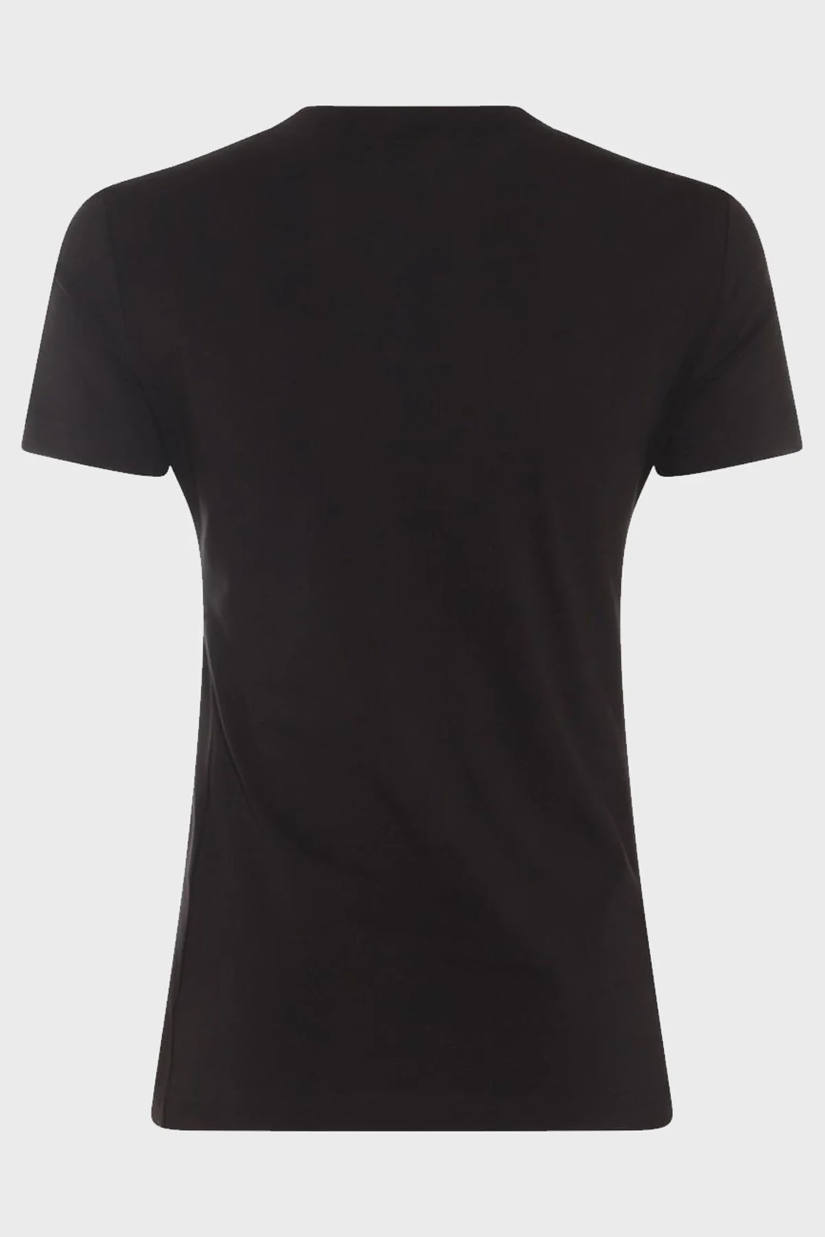 Versace Jeans Couture Logolu Pamuklu Bisiklet Yaka Slim Fit Kadın T Shirt 76HAH6A8 J0020 899 SİYAH - 2