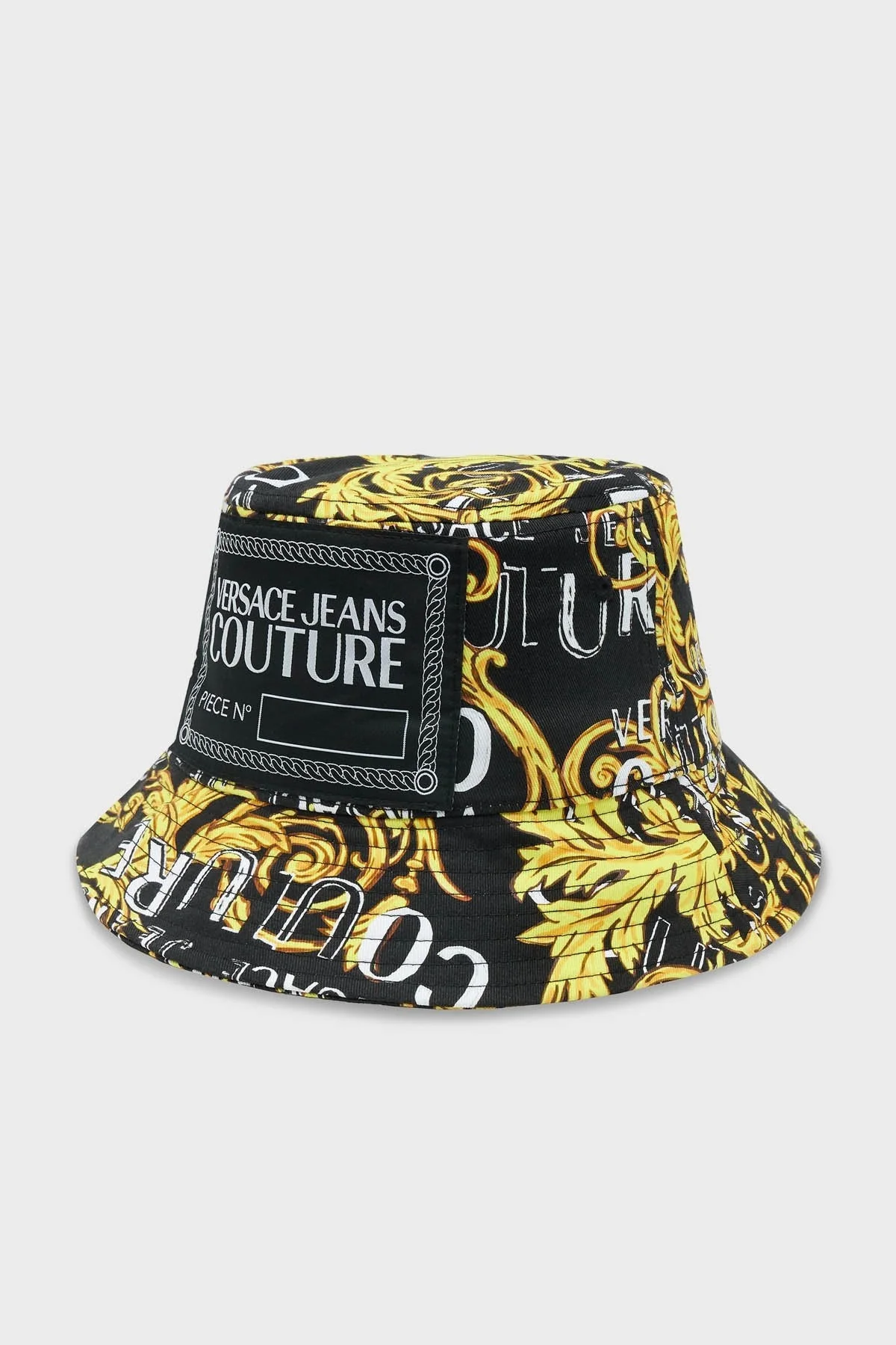 Versace Jeans Couture Logolu Pamuklu Bucket Erkek Şapka 74YAZK06 ZG162 G89 SİYAH-GOLD - 1