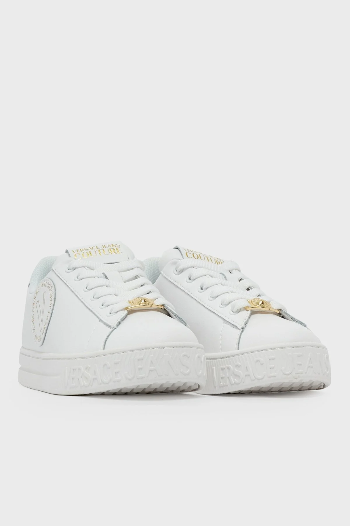 Versace Jeans Couture Logolu Sneaker Bayan Ayakkabı 74VA3SK3 ZP236 G03 BEYAZ - 4