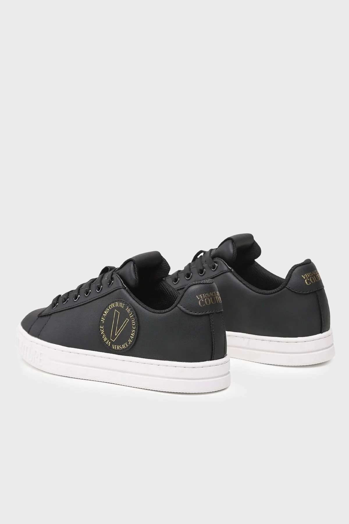 Versace Jeans Couture Logolu Sneaker Bayan Ayakkabı 74VA3SK3 ZP236 G89 SİYAH - 3