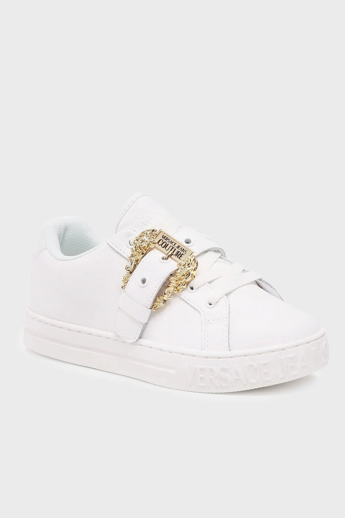 Versace Jeans Couture Logolu Sneaker Bayan Ayakkabı 74VA3SK9 ZP237 G03 BEYAZ - 2