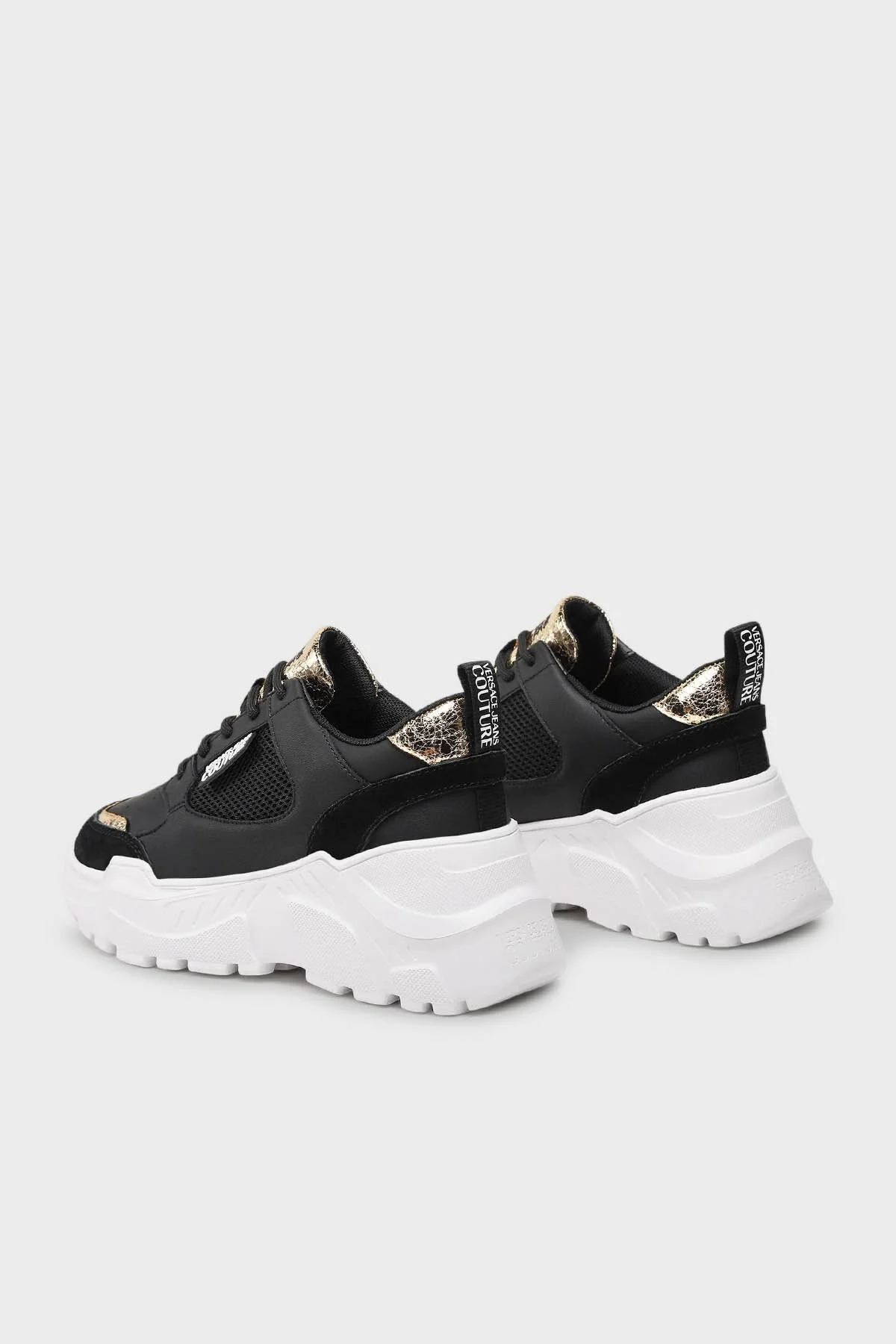 Versace Jeans Couture Logolu Sneaker Kadın Ayakkabı 76VA3SC2 ZPA47 G89 SİYAH - 2
