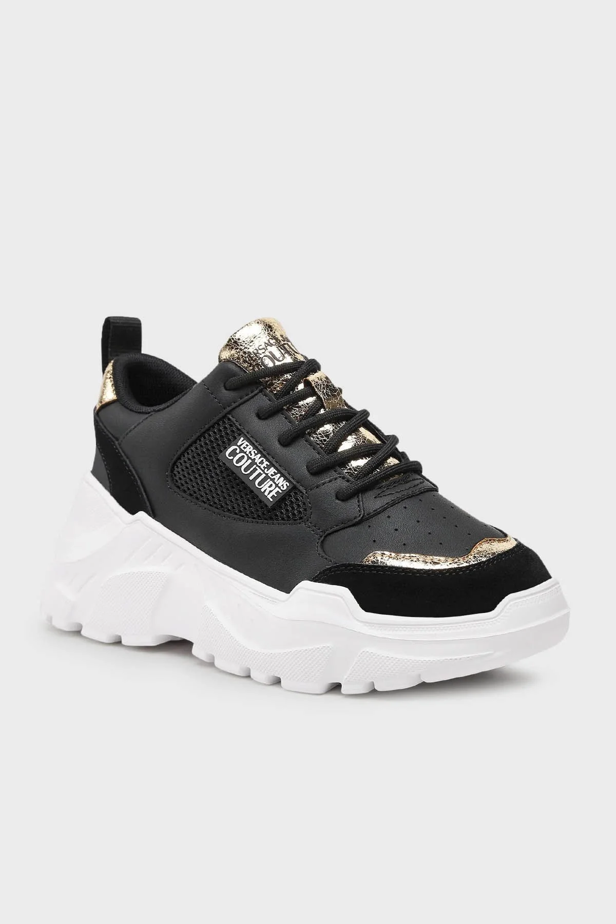 Versace Jeans Couture Logolu Sneaker Kadın Ayakkabı 76VA3SC2 ZPA47 G89 SİYAH - 3