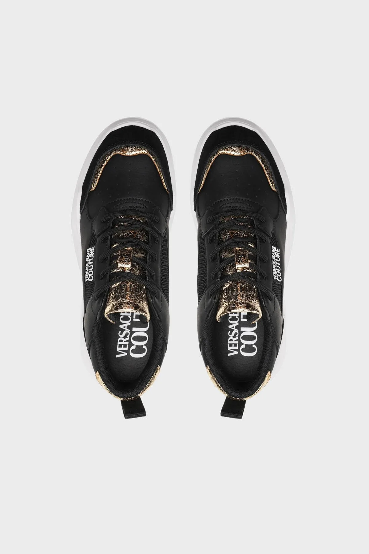 Versace Jeans Couture Logolu Sneaker Kadın Ayakkabı 76VA3SC2 ZPA47 G89 SİYAH - 4