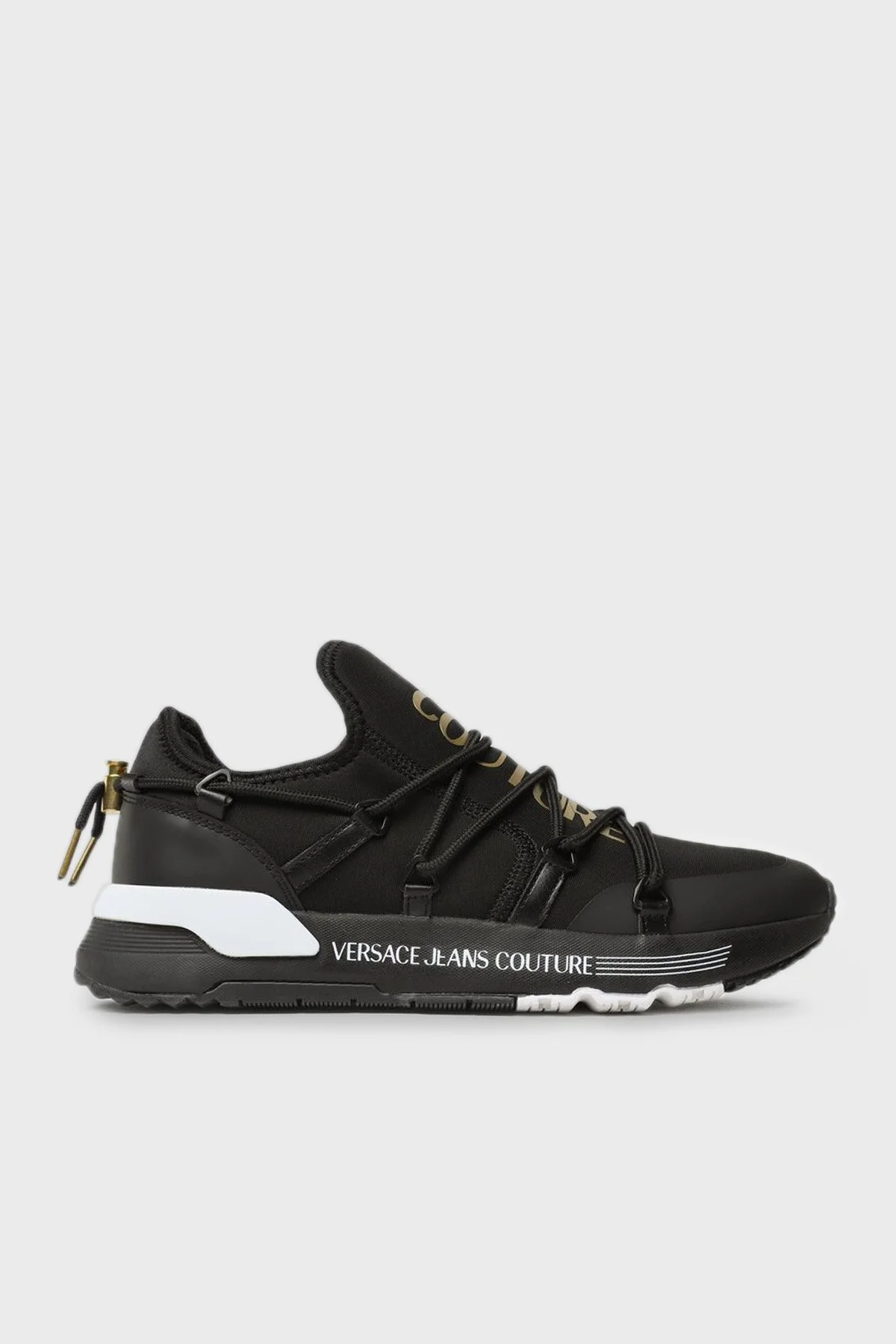 Versace Jeans Couture Logolu Sneaker Erkek Ayakkabı 73YA3SA6 ZS447 G89 SİYAH - 1