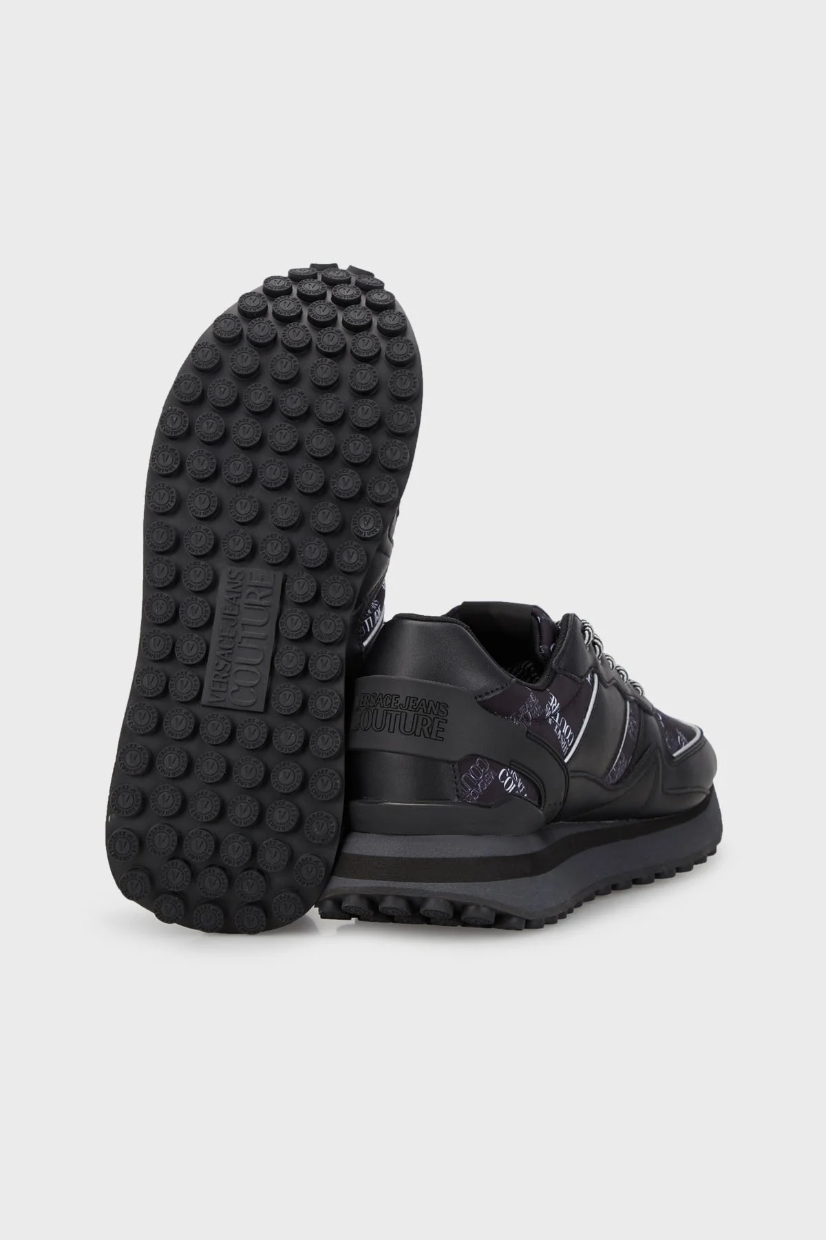 Versace Jeans Couture Logolu Sneaker Erkek Ayakkabı 73YA3SE5 ZP144 899 SİYAH - 4