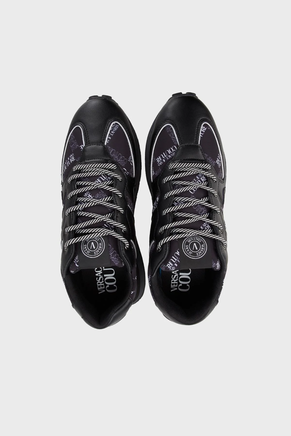 Versace Jeans Couture Logolu Sneaker Erkek Ayakkabı 73YA3SE5 ZP144 899 SİYAH - 5