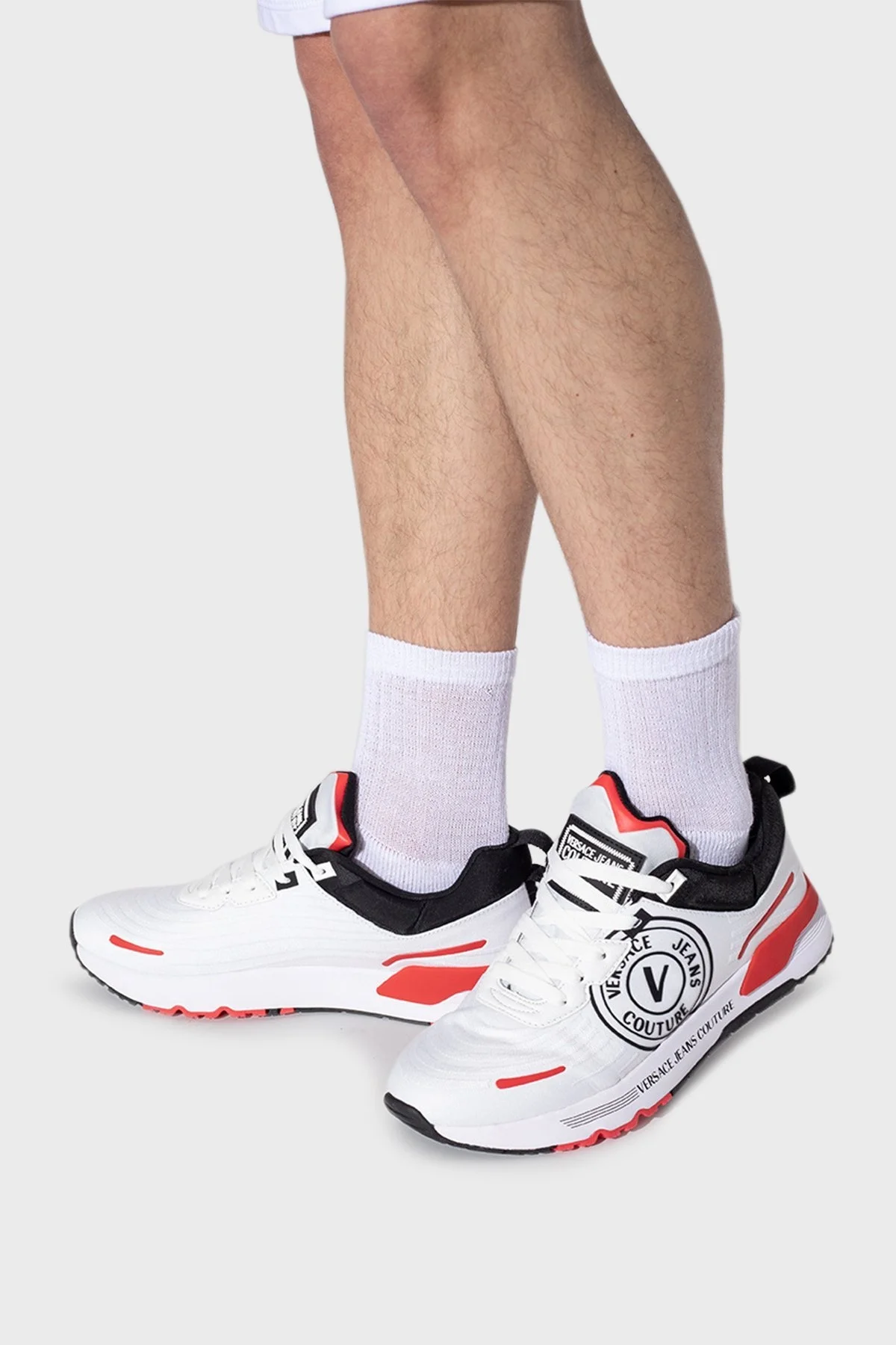 Versace Jeans Couture Logolu Sneaker Erkek Ayakkabı 74YA3SA1 ZS653 MD7 BEYAZ - 2