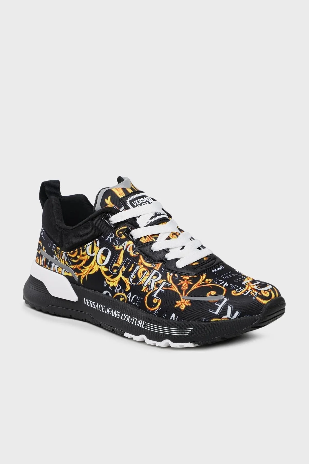 Versace Jeans Couture Logolu Sneaker Erkek Ayakkabı 74YA3SA1 ZS654 G89 SİYAH - 1