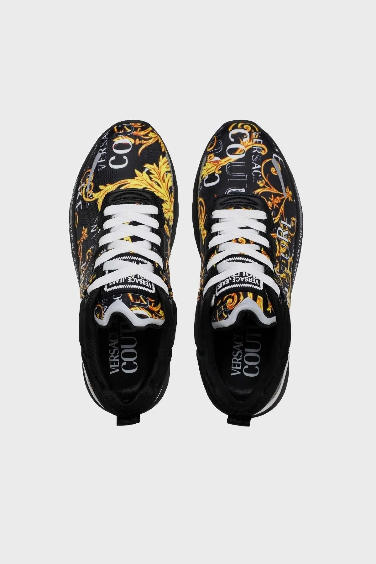 Versace Jeans Couture Logolu Sneaker Erkek Ayakkabı 74YA3SA1 ZS654 G89 SİYAH - 5