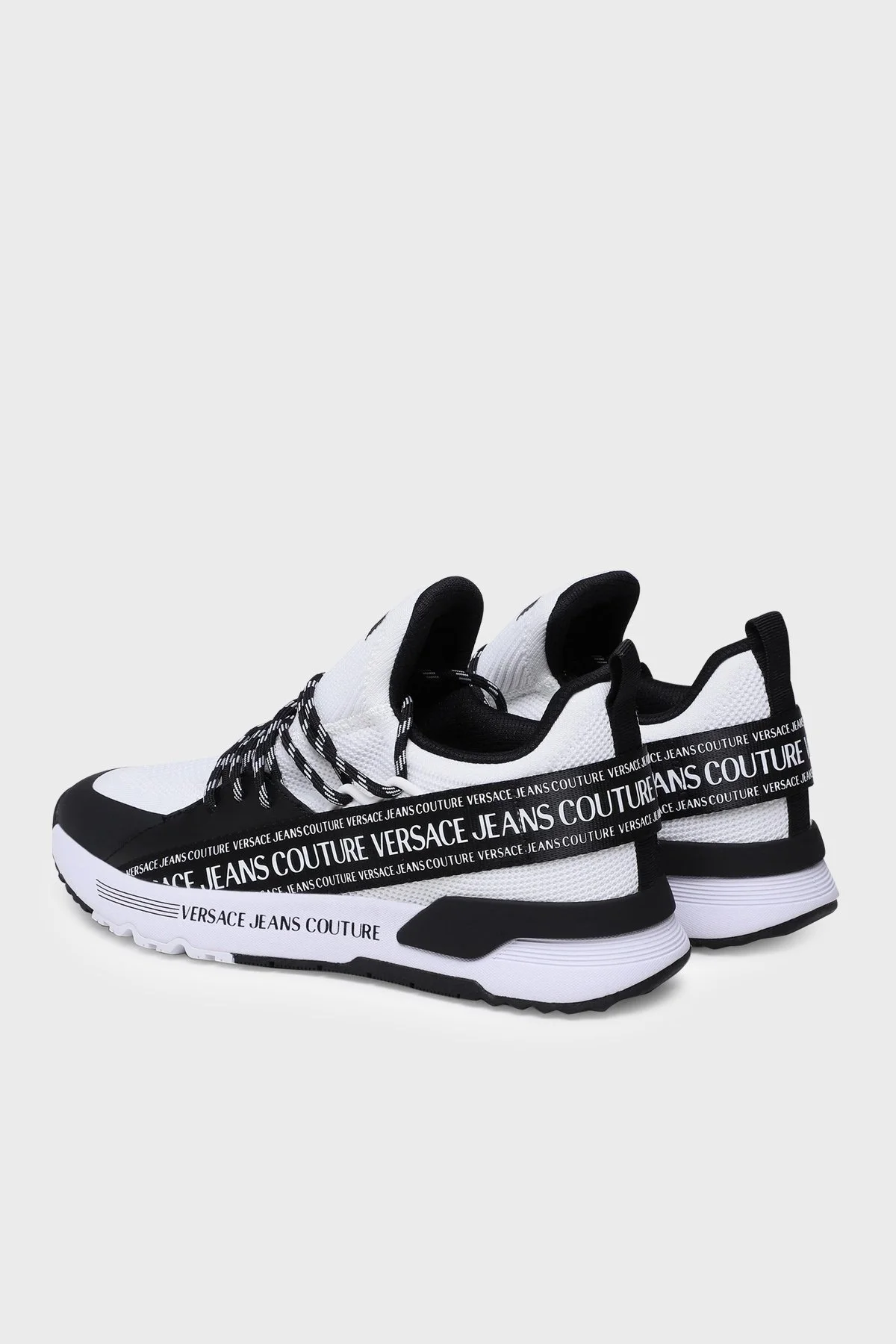 Versace Jeans Couture Logolu Sneaker Erkek Ayakkabı 74YA3SA3 ZS446 L02 BEYAZ-SİYAH - 3