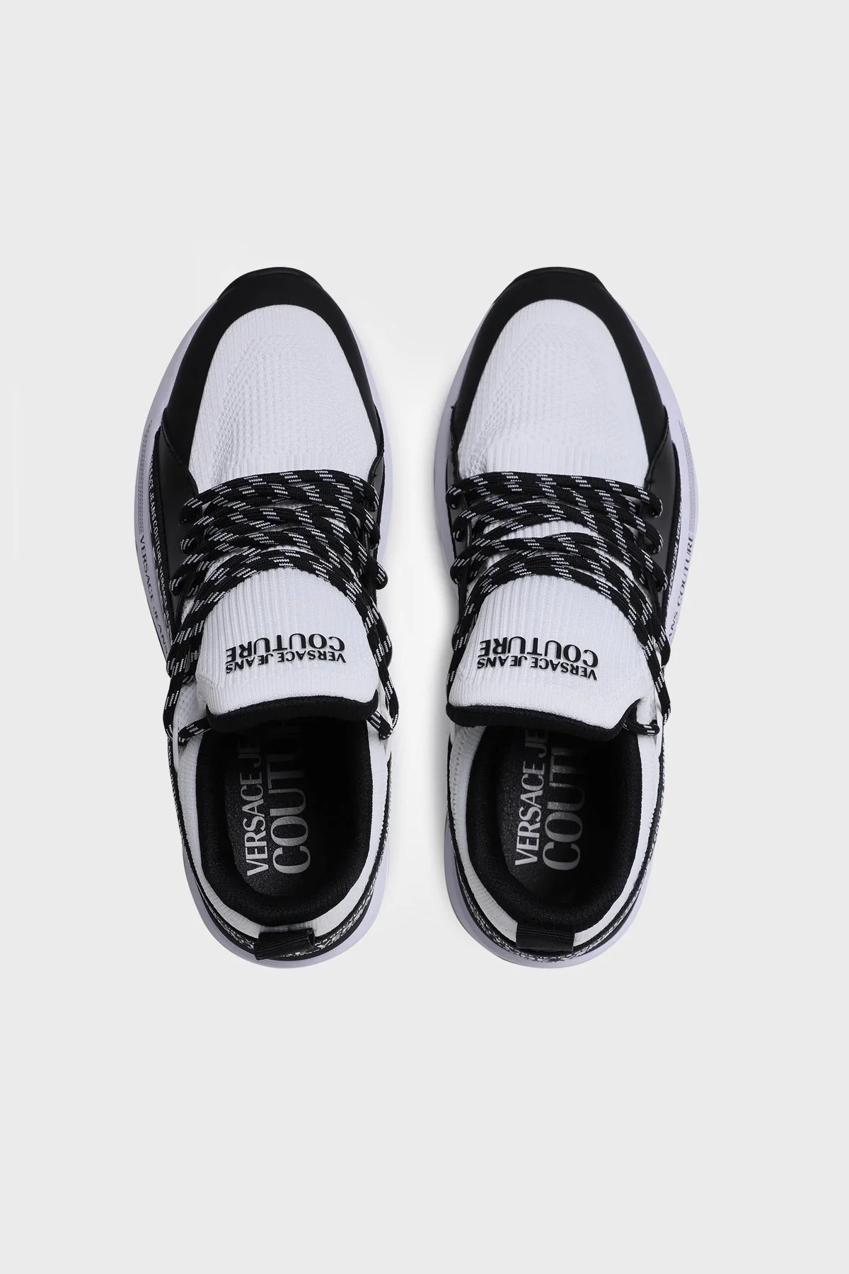 Versace Jeans Couture Logolu Sneaker Erkek Ayakkabı 74YA3SA3 ZS446 L02 BEYAZ-SİYAH - 5