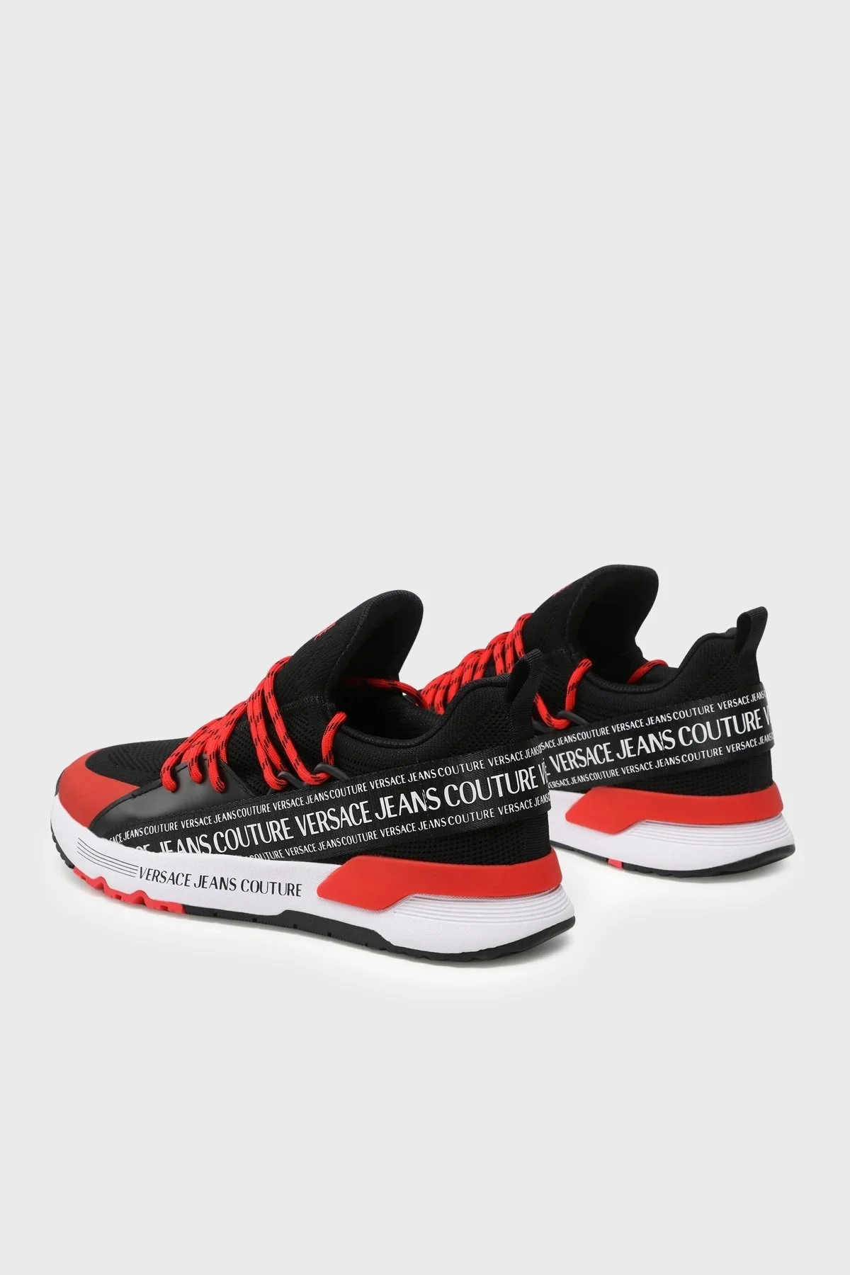 Versace Jeans Couture Logolu Sneaker Erkek Ayakkabı 74YA3SA3 ZS446 PV8 SİYAH-KIRMIZI - 3